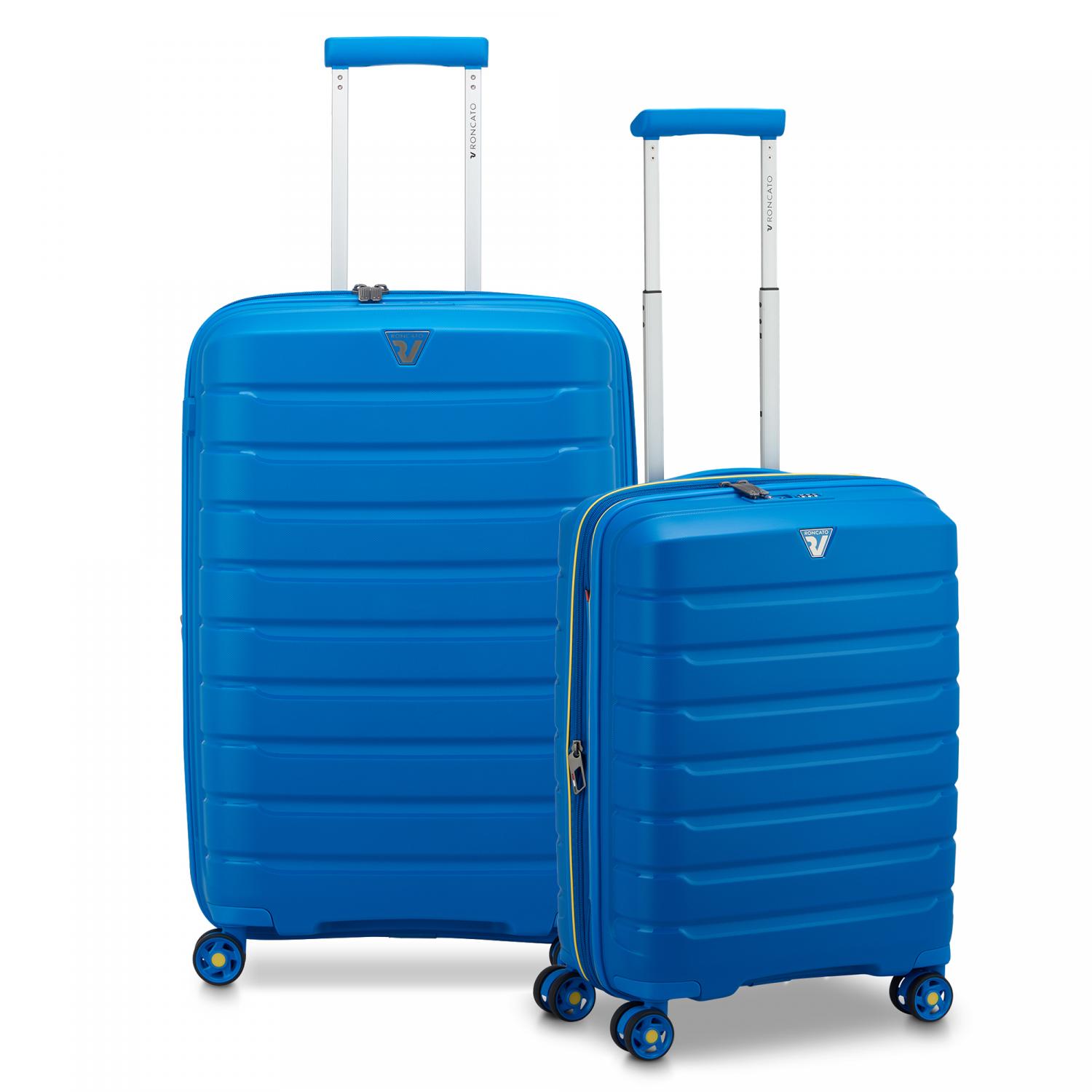Roncato B-flying Set Valigie (medio, Cabina) - Blu Cobalto