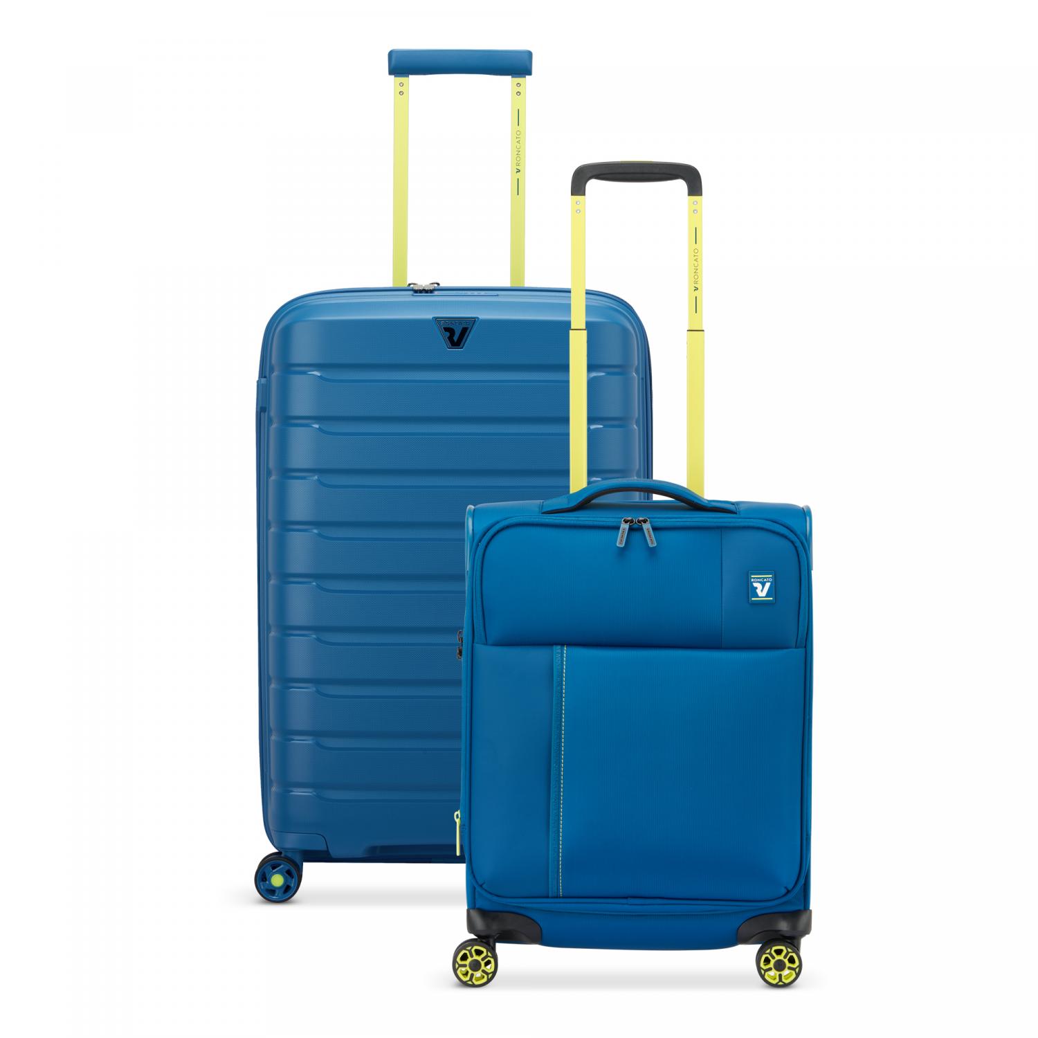 B-FLYING MOVE Trolley medio 68 cm Espandibile - Blu Laguna - MOVE Trolley bagaglio a mano 55x40x20/23 cm Espandibile - Blu Laguna