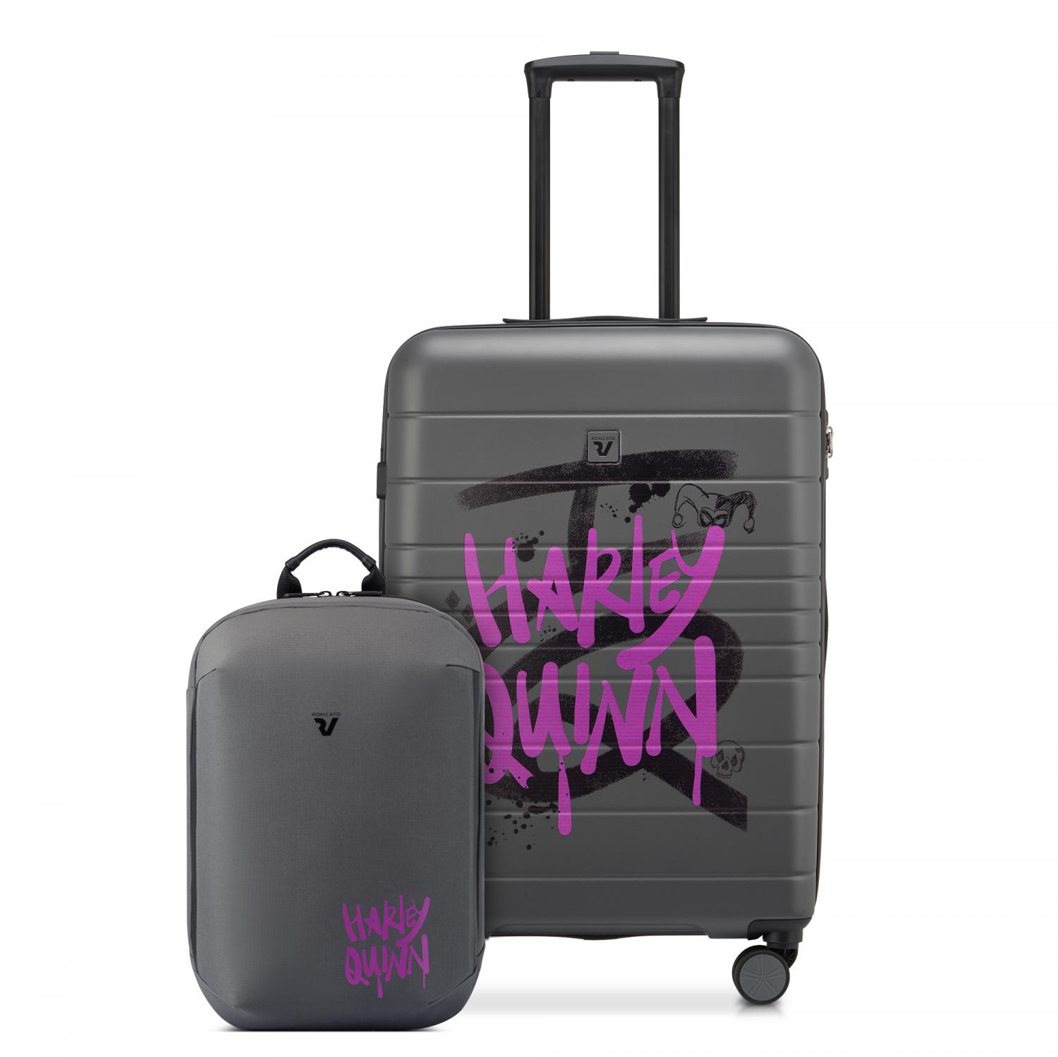 WARNER DC Trolley medio 67 cm - Harley Quinn - WARNER DC Zaino da viaggio porta PC 15.6 -  40x30x15 cm - Harley Quinn