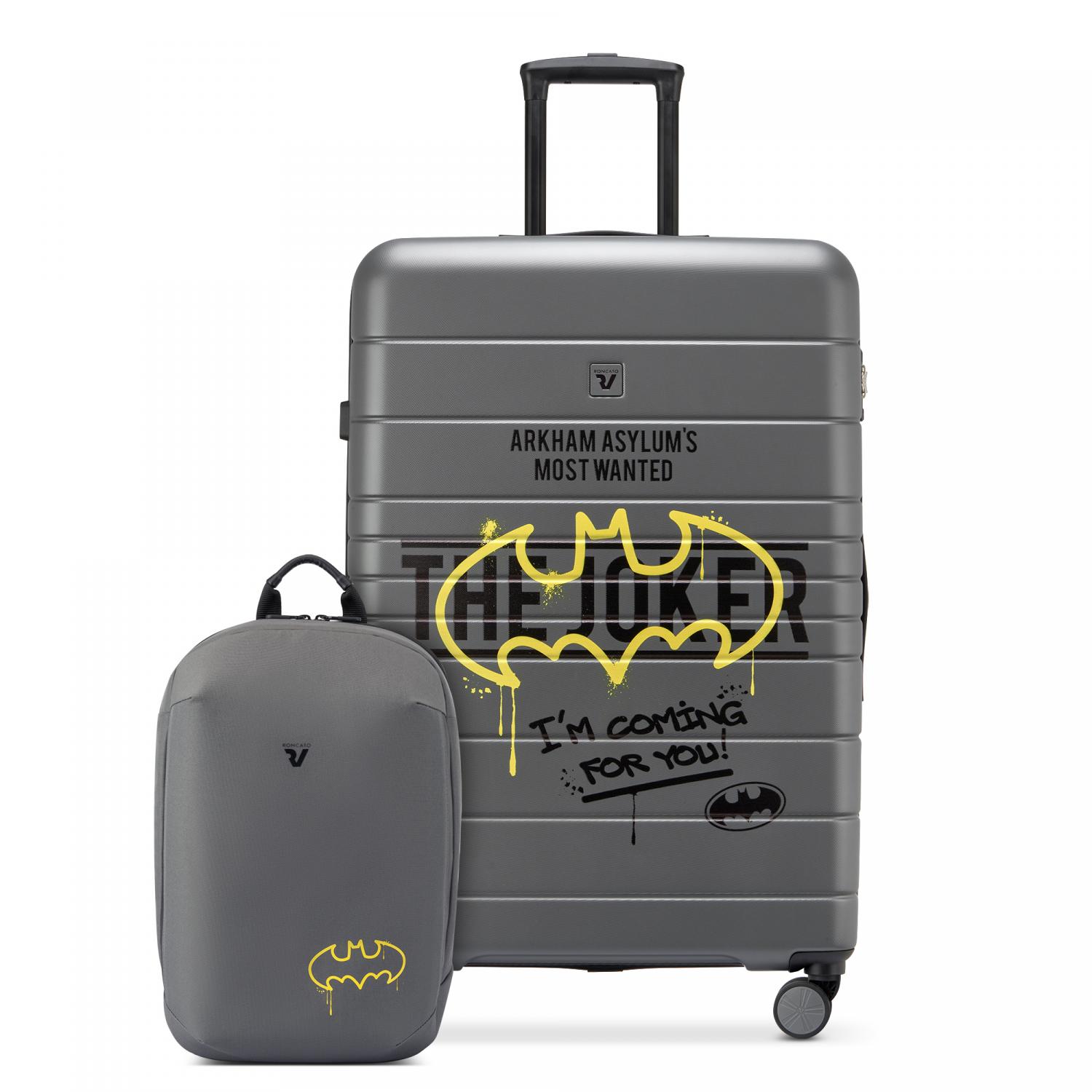 WARNER DC Trolley grande 77 cm - Batman - WARNER DC Zaino da viaggio porta PC 15.6 -  40x30x15 cm - Batman