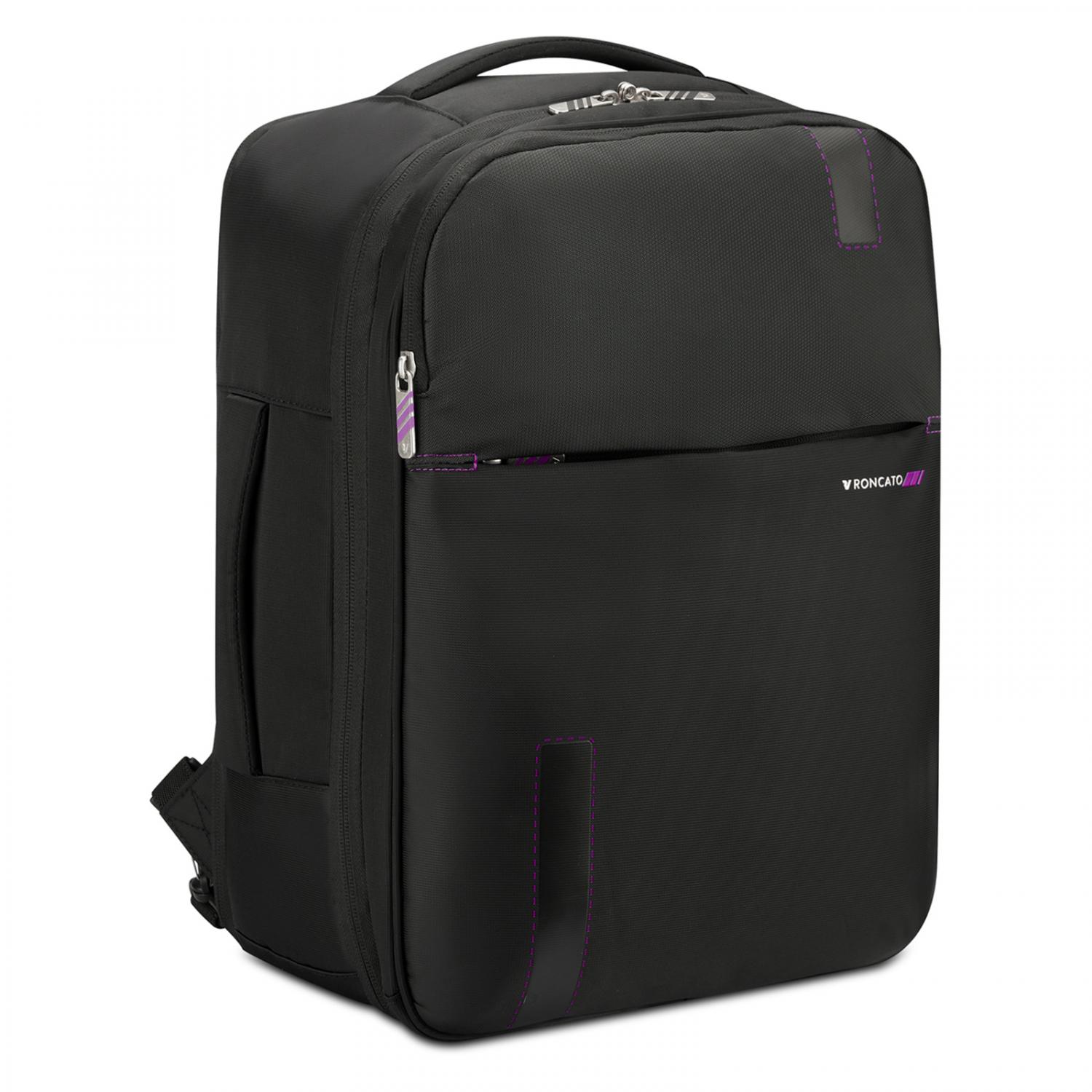 SPEED Wizzair Travel backpack 40x30x20 cm - Black/Cyclamen