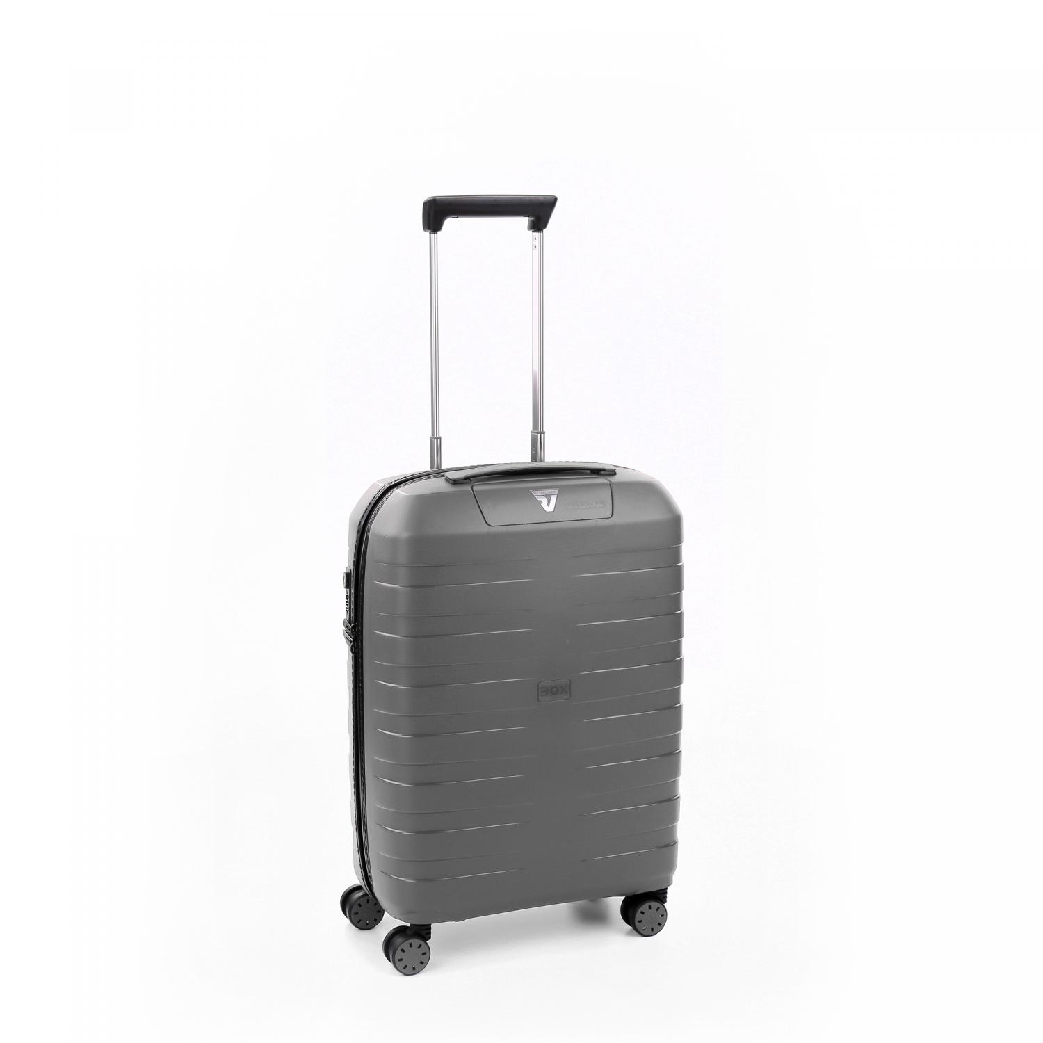 Roncato Box 4.0 Trolley Bagaglio A Mano 55x40x20/23 Cm Espandibile - Piombo