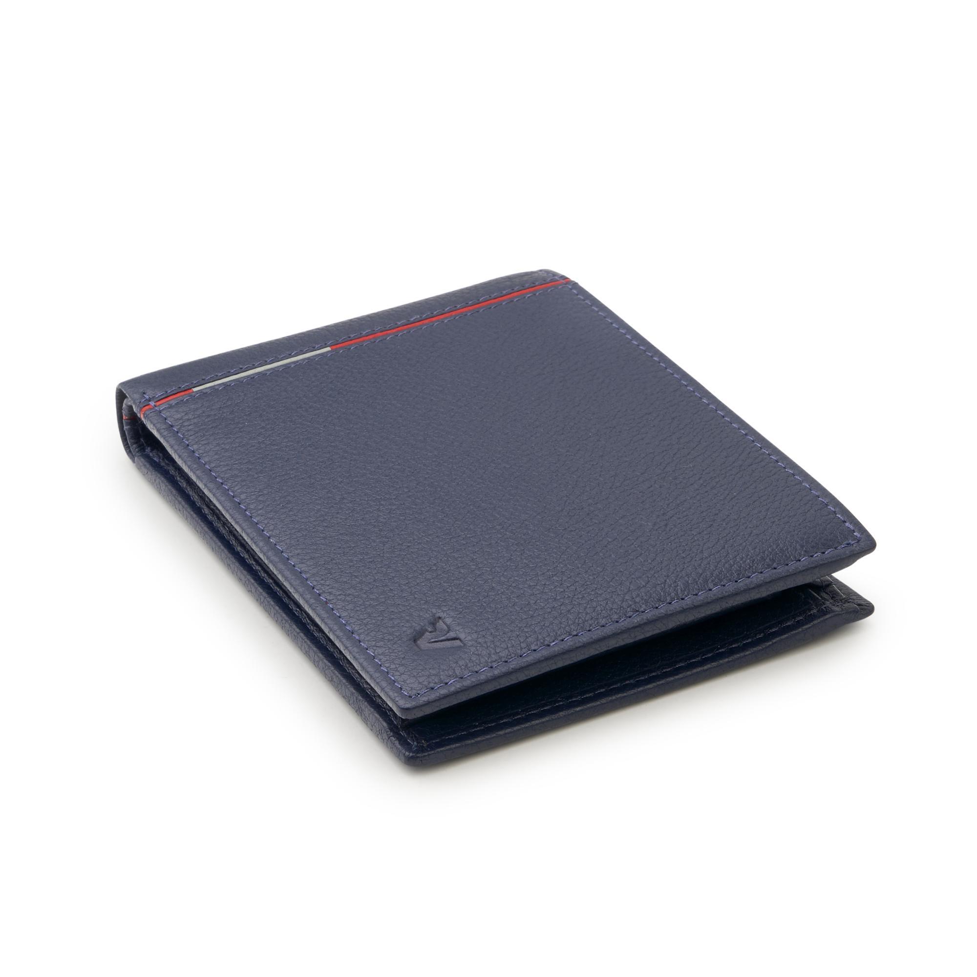 PE-BOSTON Portefeuille homme 13x9.5x1.5 cm - Bleu marine