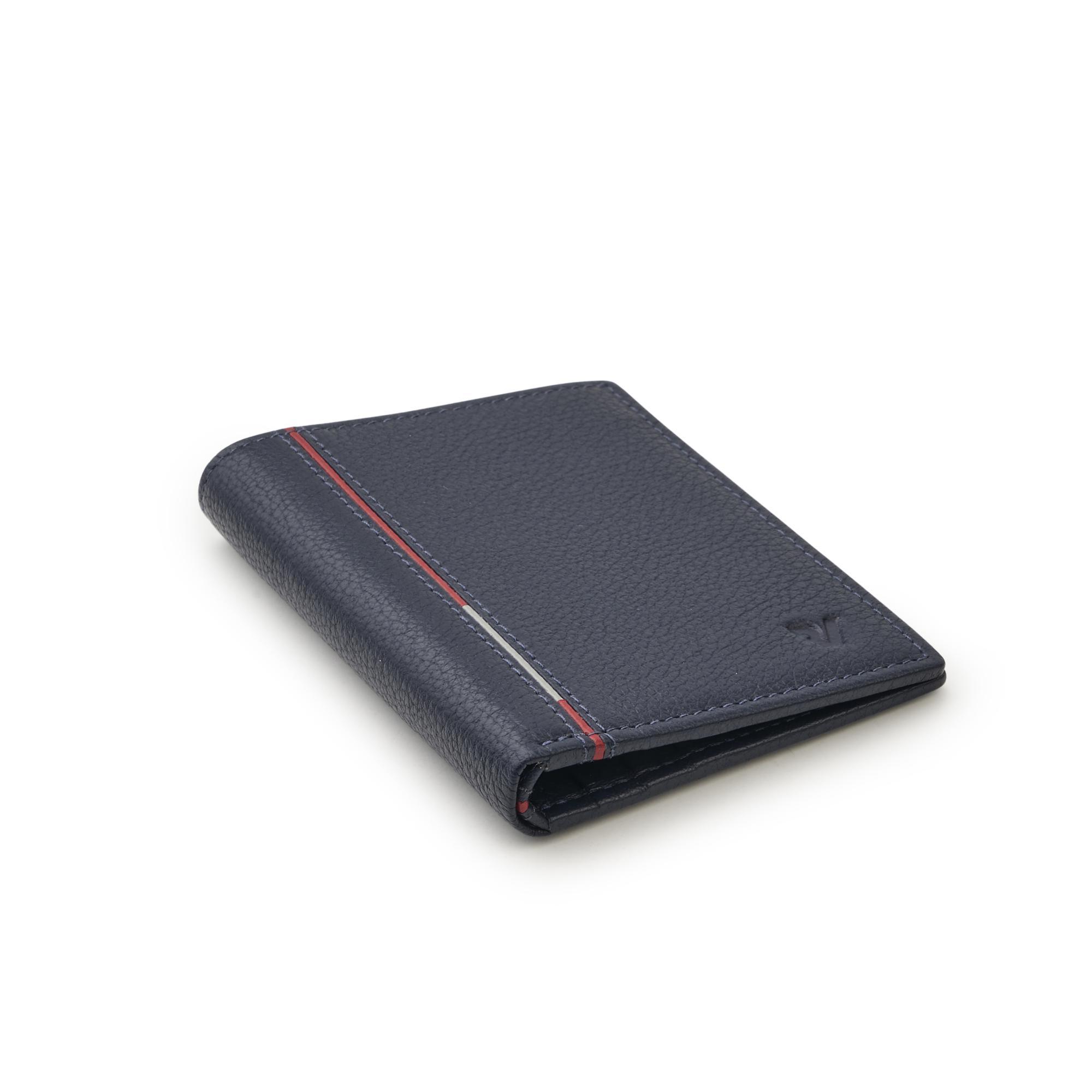 PE-BOSTON Cartera de hombre 9.5x12.5x1.5 cm - Azul Navy
