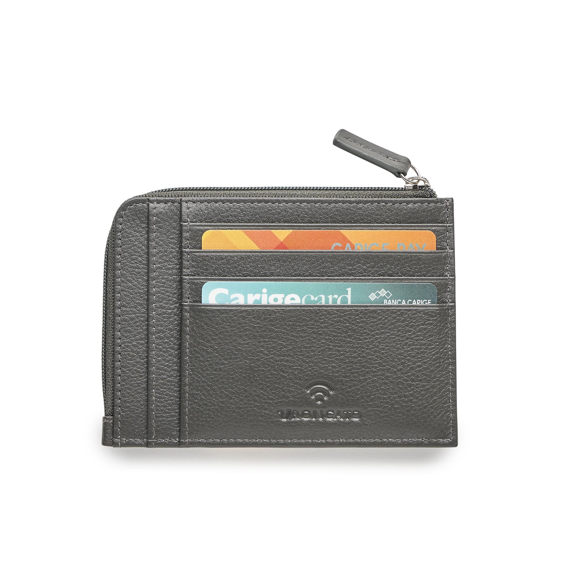 PE-BOSTON Porte-cartes 12.5x9x0.5 cm - Anthracite