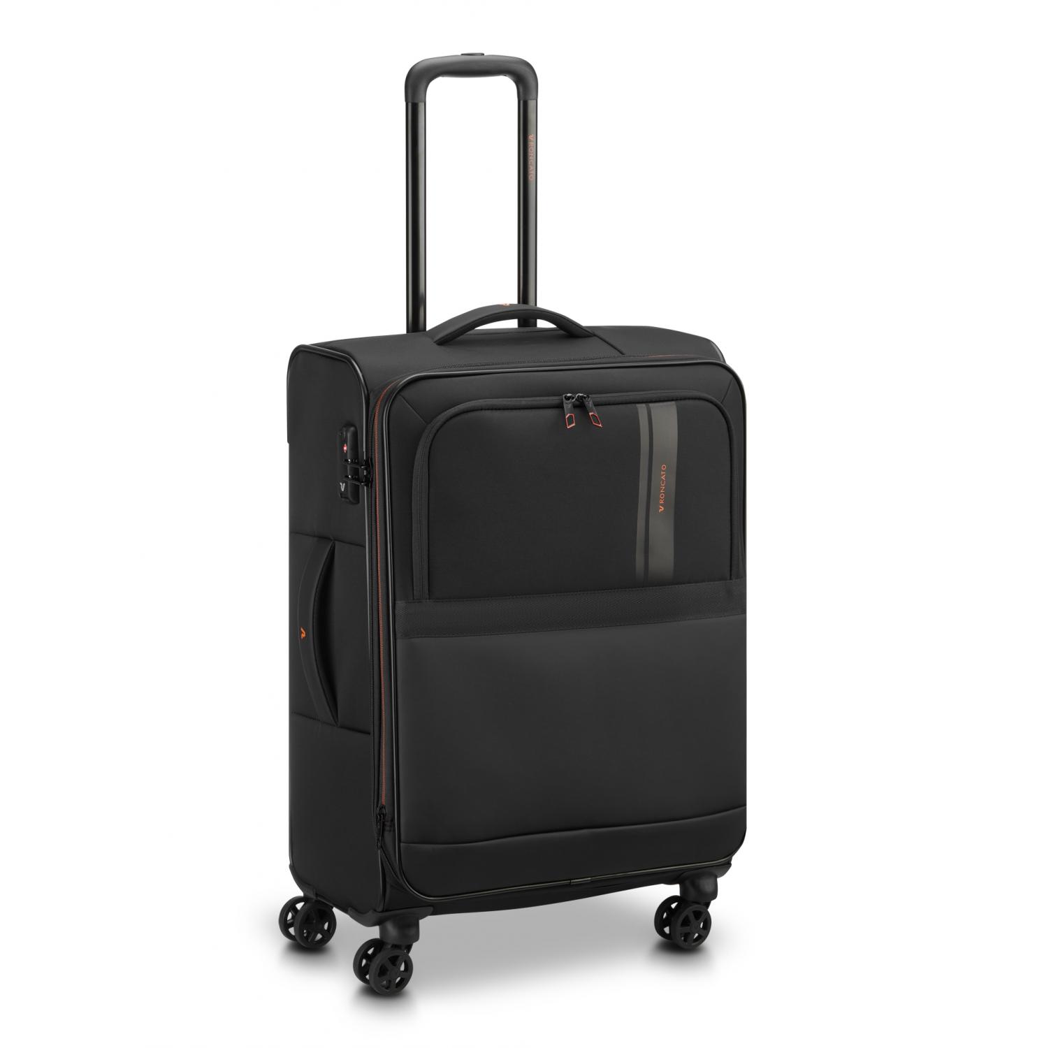 Roncato Metropolitan Travel Trolley Medio 66 Cm Espandibile - Nero