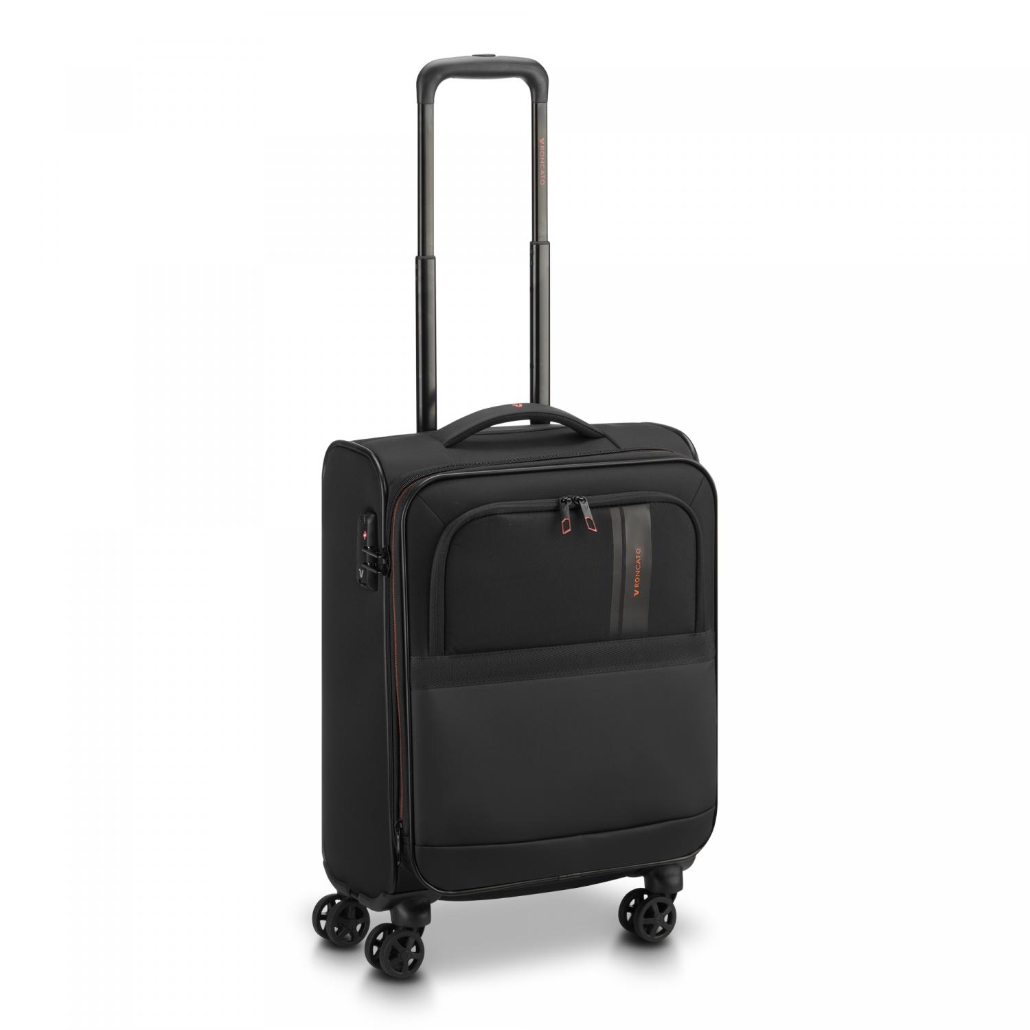 METROPOLITAN TRAVEL Trolley bagaglio a mano 55x40x20/23 cm Espandibile - Nero