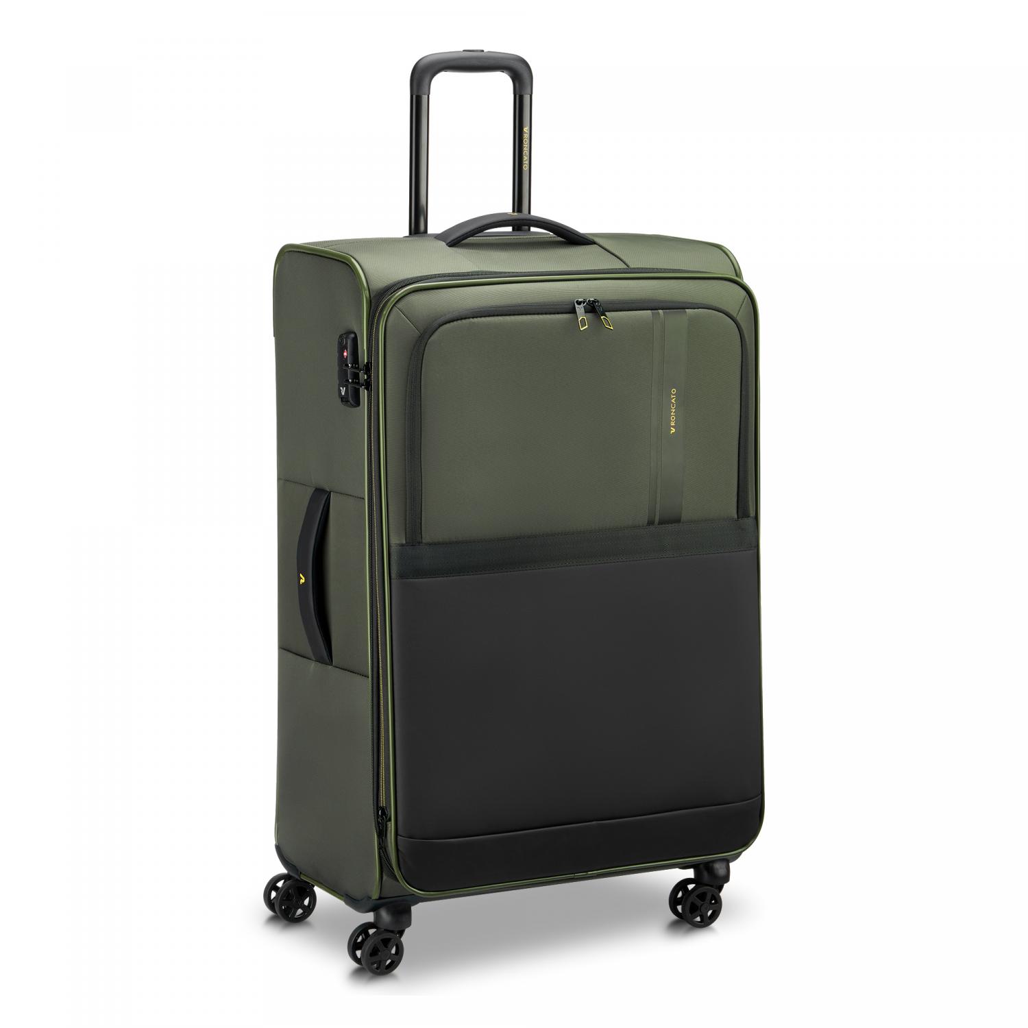 Roncato Metropolitan Travel Trolley Grande 78 Cm Espandibile - Verde Militare