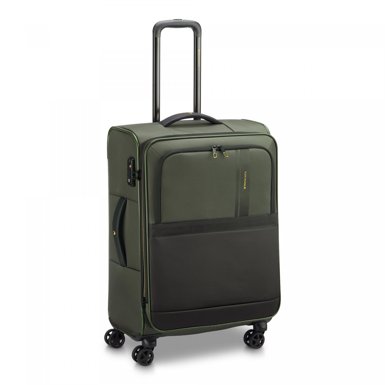 Roncato Metropolitan Travel Trolley Medio 66 Cm Espandibile - Verde Militare