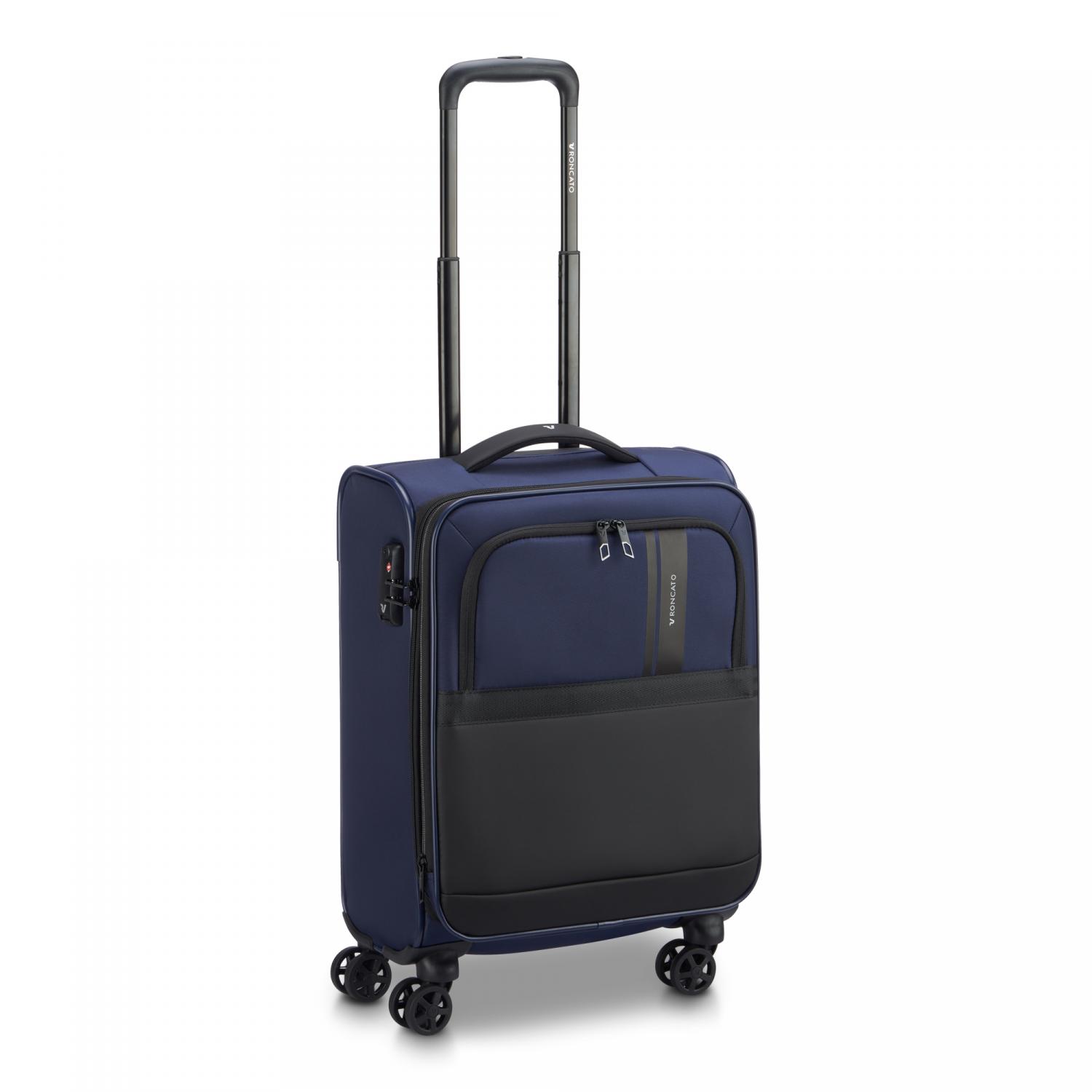 Roncato Metropolitan Travel Trolley Bagaglio A Mano 55x40x20/23 Cm Espandibile - Blu Notte