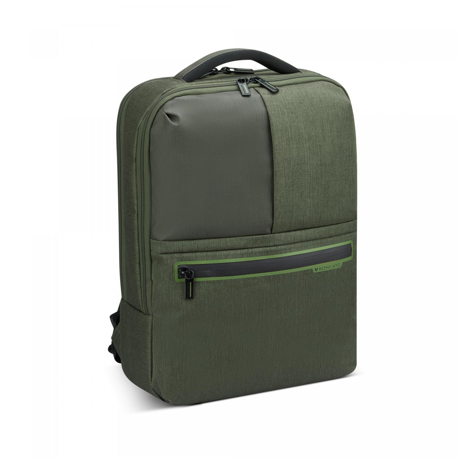 Roncato Trial S Zaino Da Lavoro Porta Pc 15.6 - 44x32x14 Cm - Verde Militare