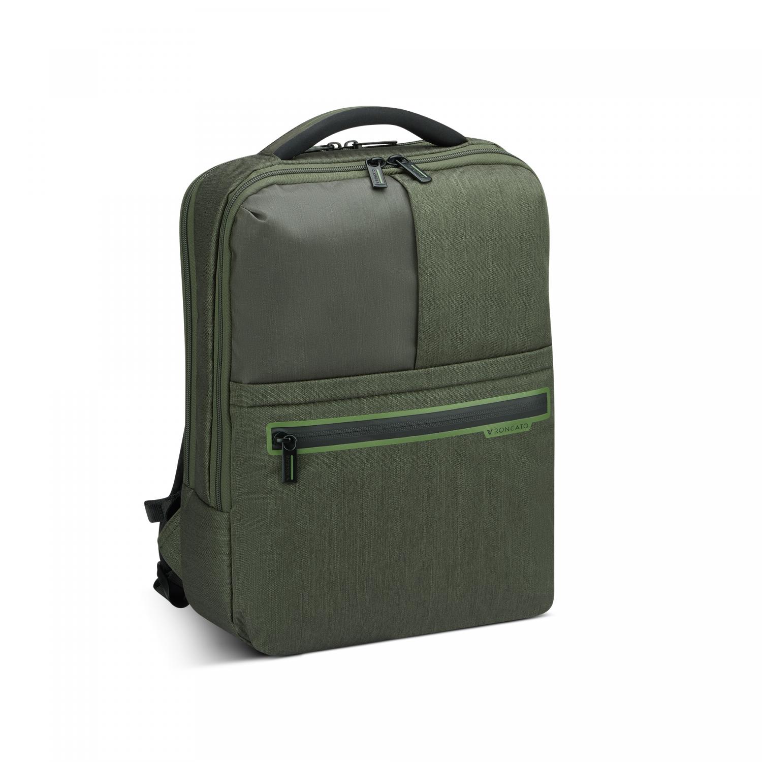 Roncato Trial S Zaino Da Lavoro Porta Pc 14 - 42x31x13 Cm - Verde Militare