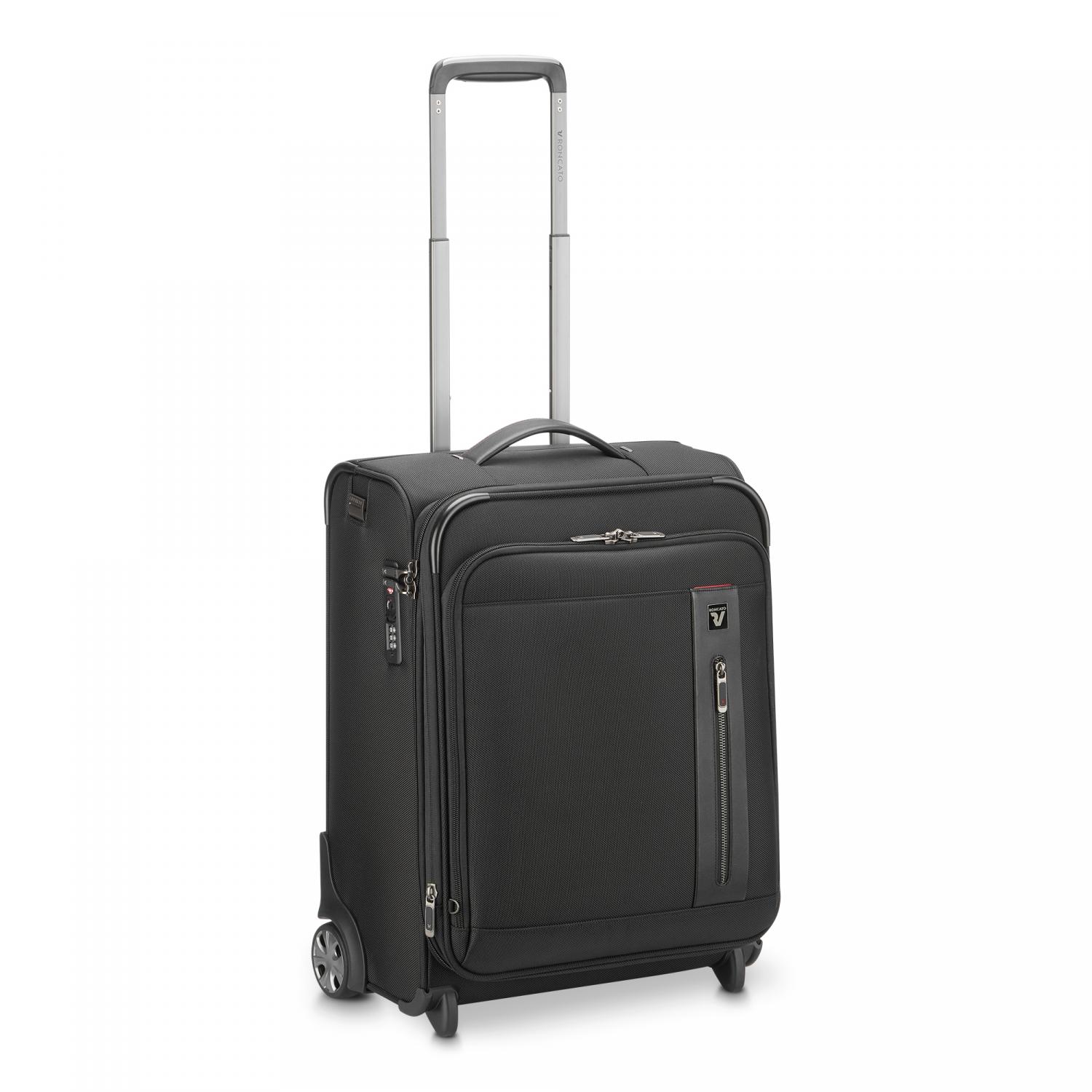 Roncato Cambridge Trolley Bagaglio A Mano Espandibile - 55x40x20/23 Cm Espandibile - Nero