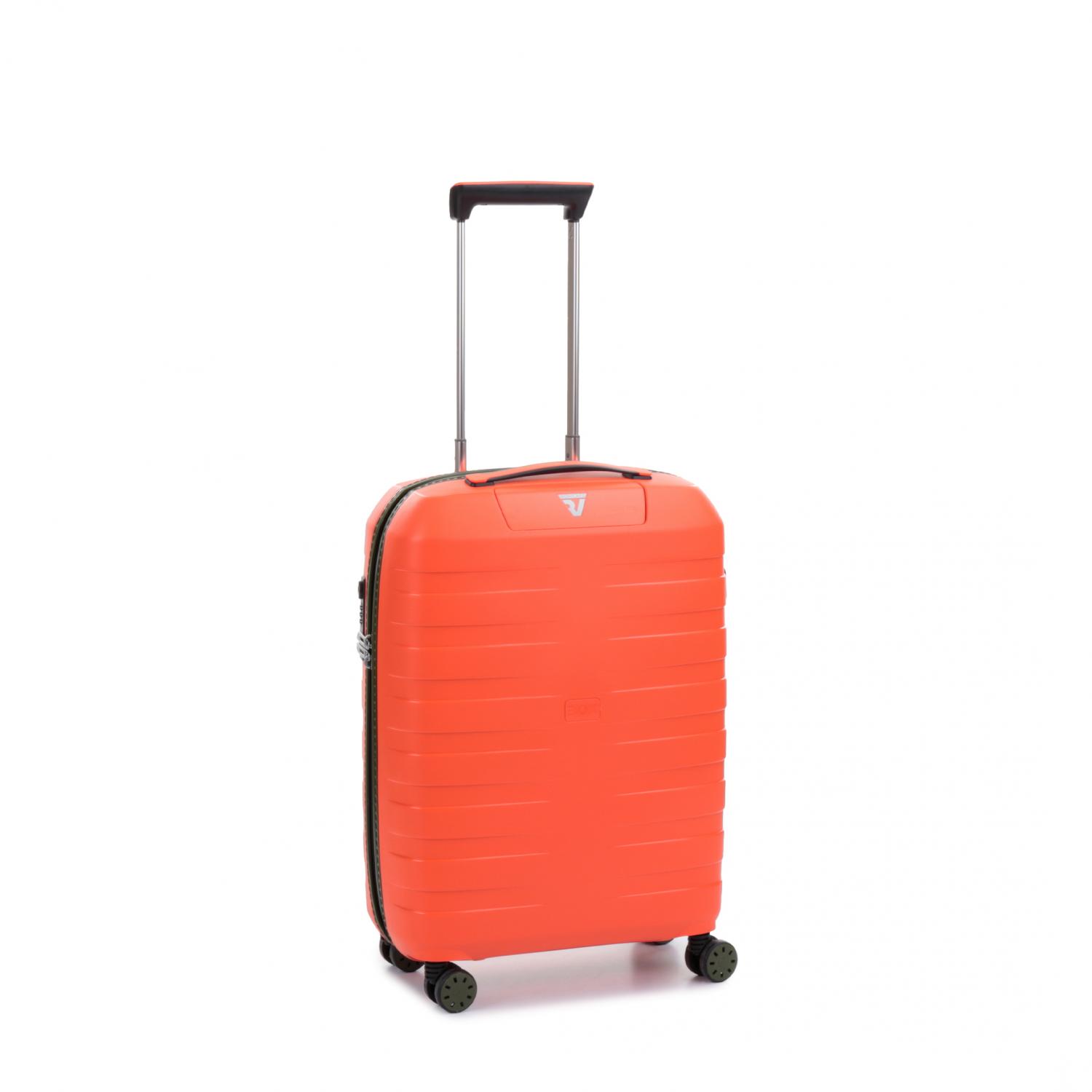 BOX Trolley bagaglio a mano 55x40x20 cm - Arancio/Verde Militare