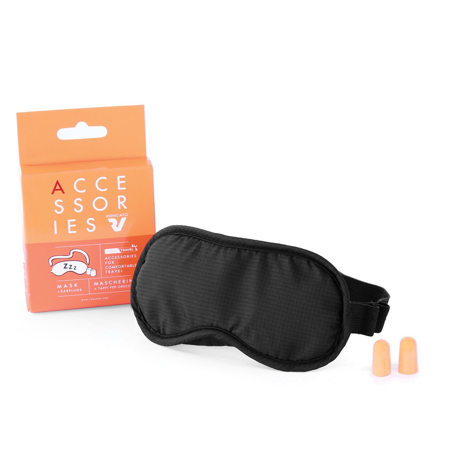 SMART TRAVEL Mascherina + tappi per orecchie nero - Nero