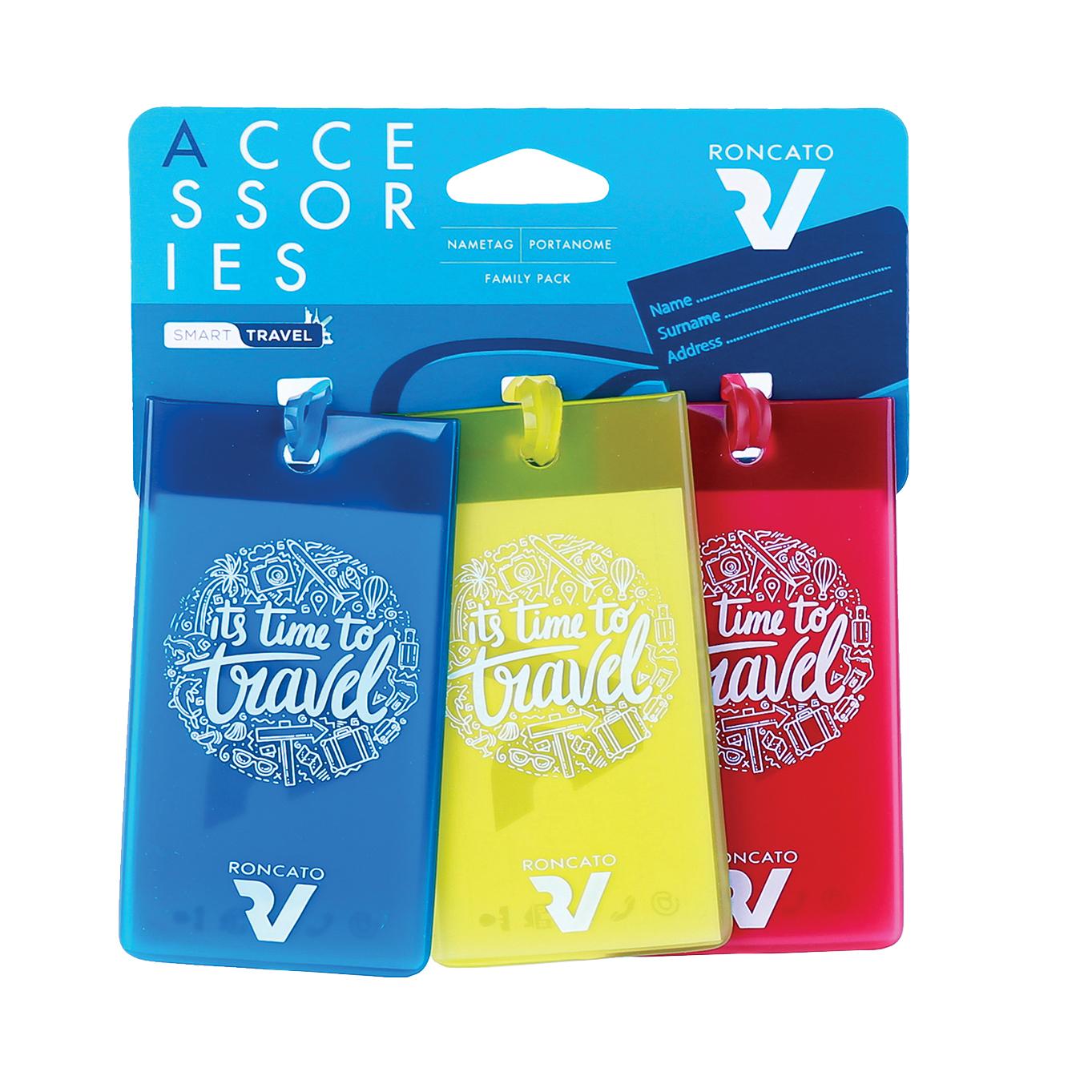 SMART TRAVEL Paquet de noms de famille (3 pièces) multicolores assorties - Assortis
