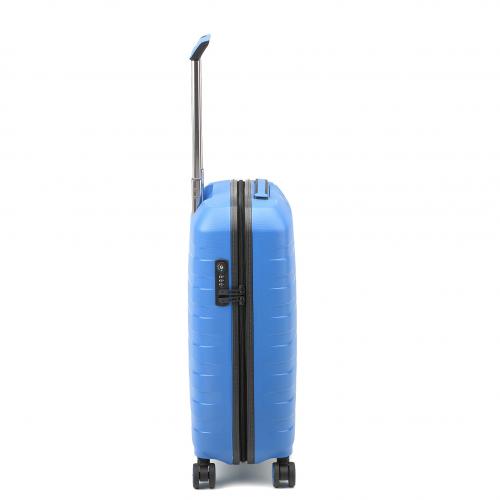 Maleta De Cabina Box Sport Cm. 55x40x20 Negro / Azul Ultramarino