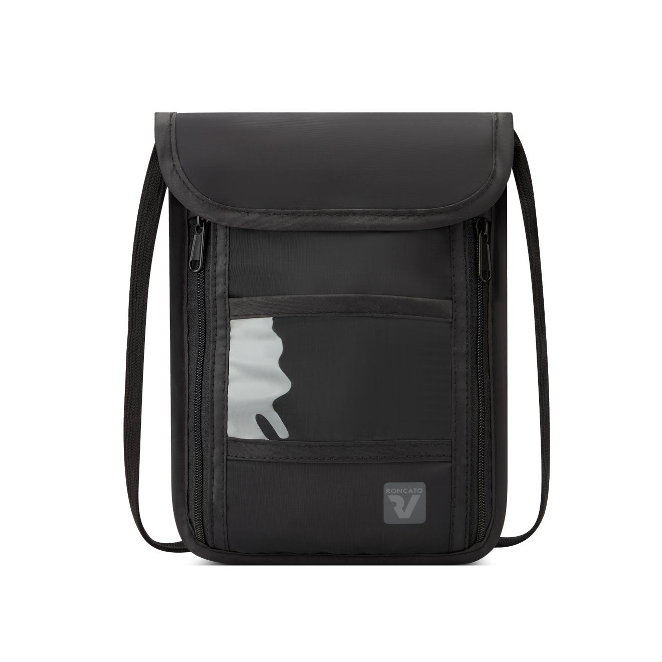 SMART TRAVEL Tracolla slim rfid security nero - Nero