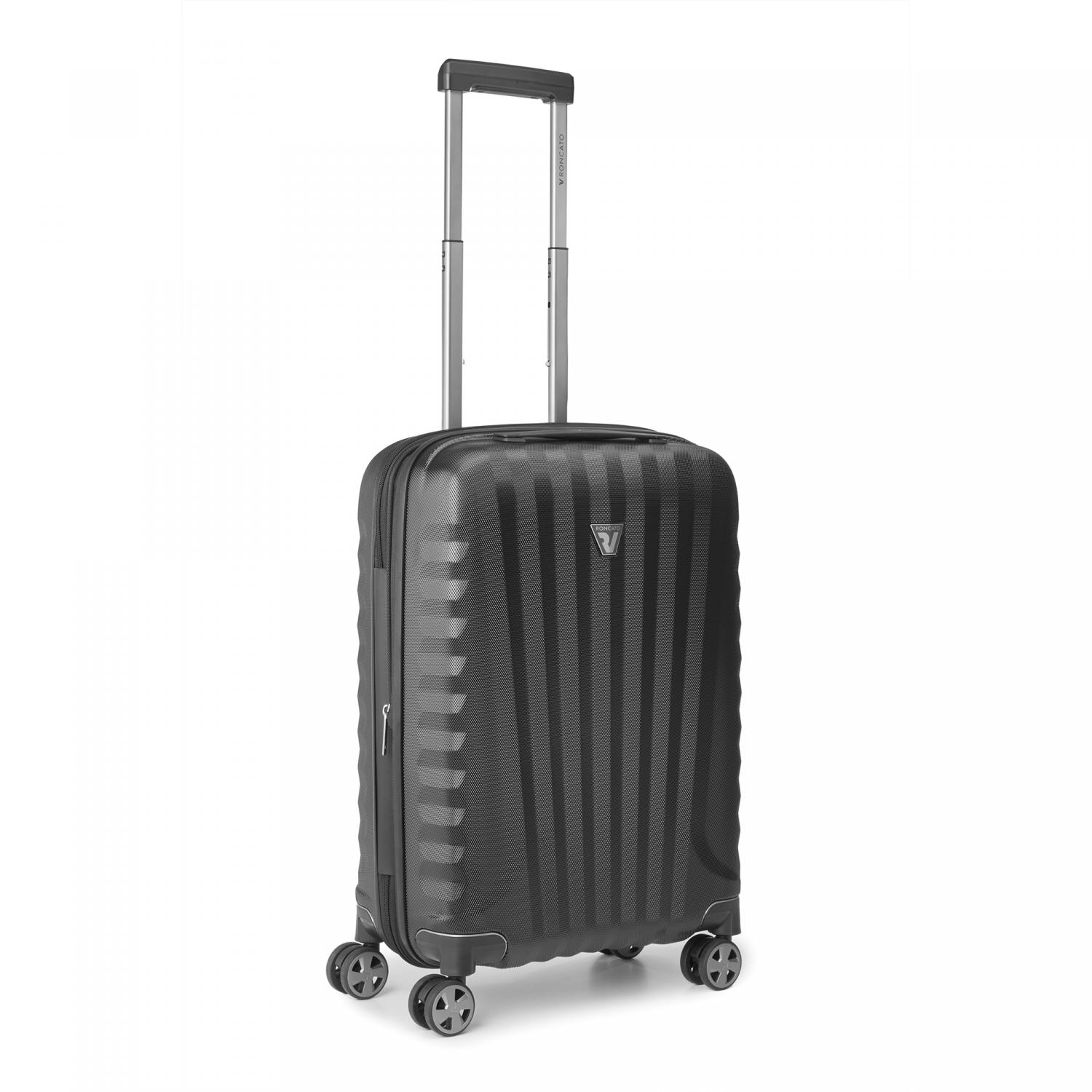 Roncato Uno Premium 3.0 Trolley Bagaglio A Mano 60x40x20/25 Cm Espandibile - Nero/nero