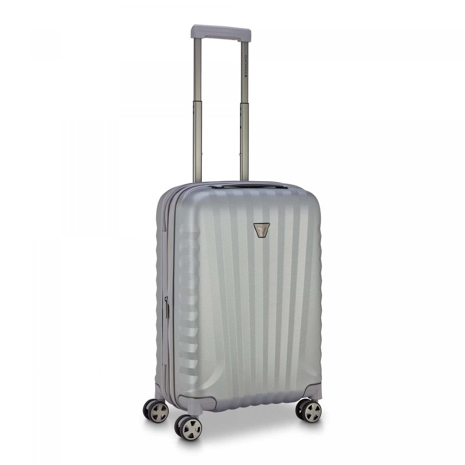Roncato Uno Premium 3.0 Trolley Bagaglio A Mano 60x40x20/25 Cm Espandibile - Argento