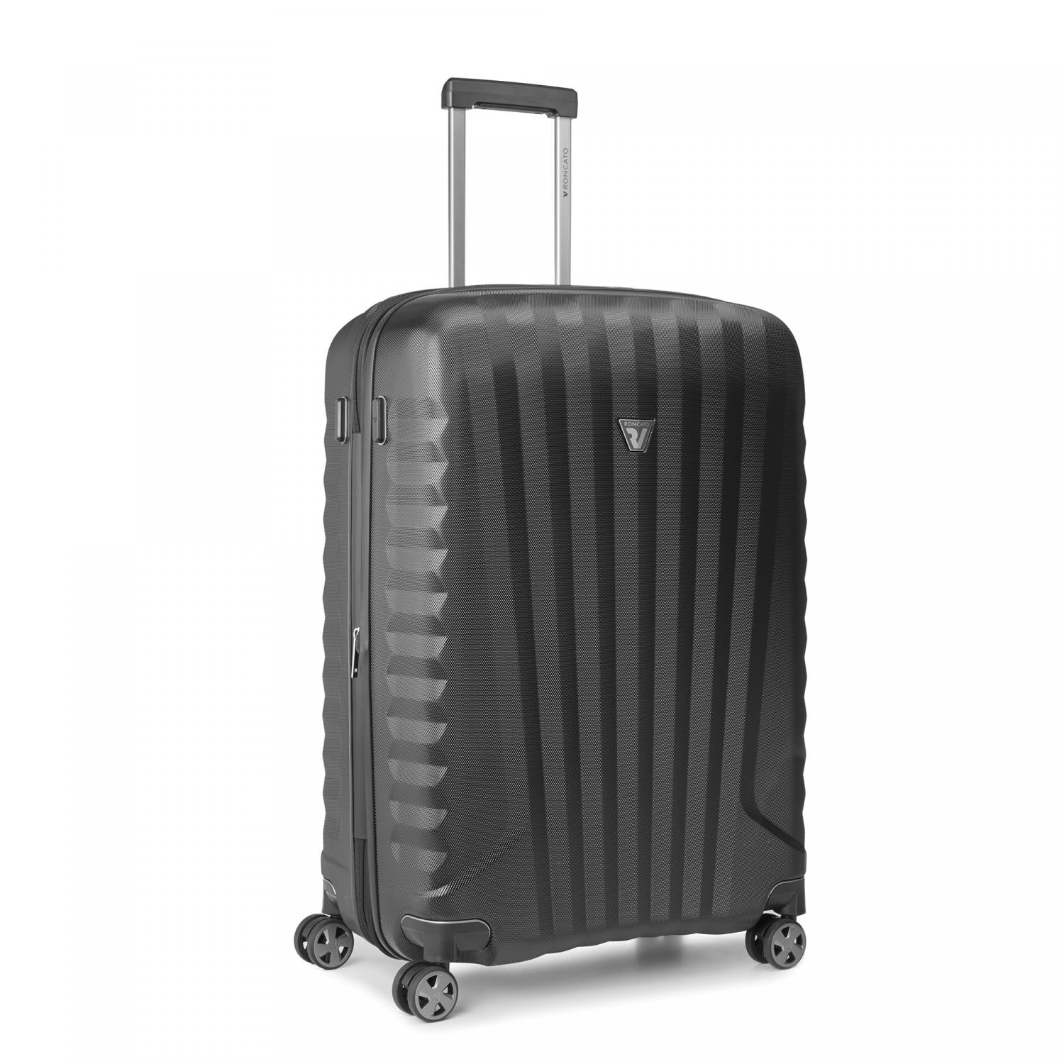 Roncato Uno Premium 3.0 Trolley Medio 75 Cm Espandibile - Nero/nero