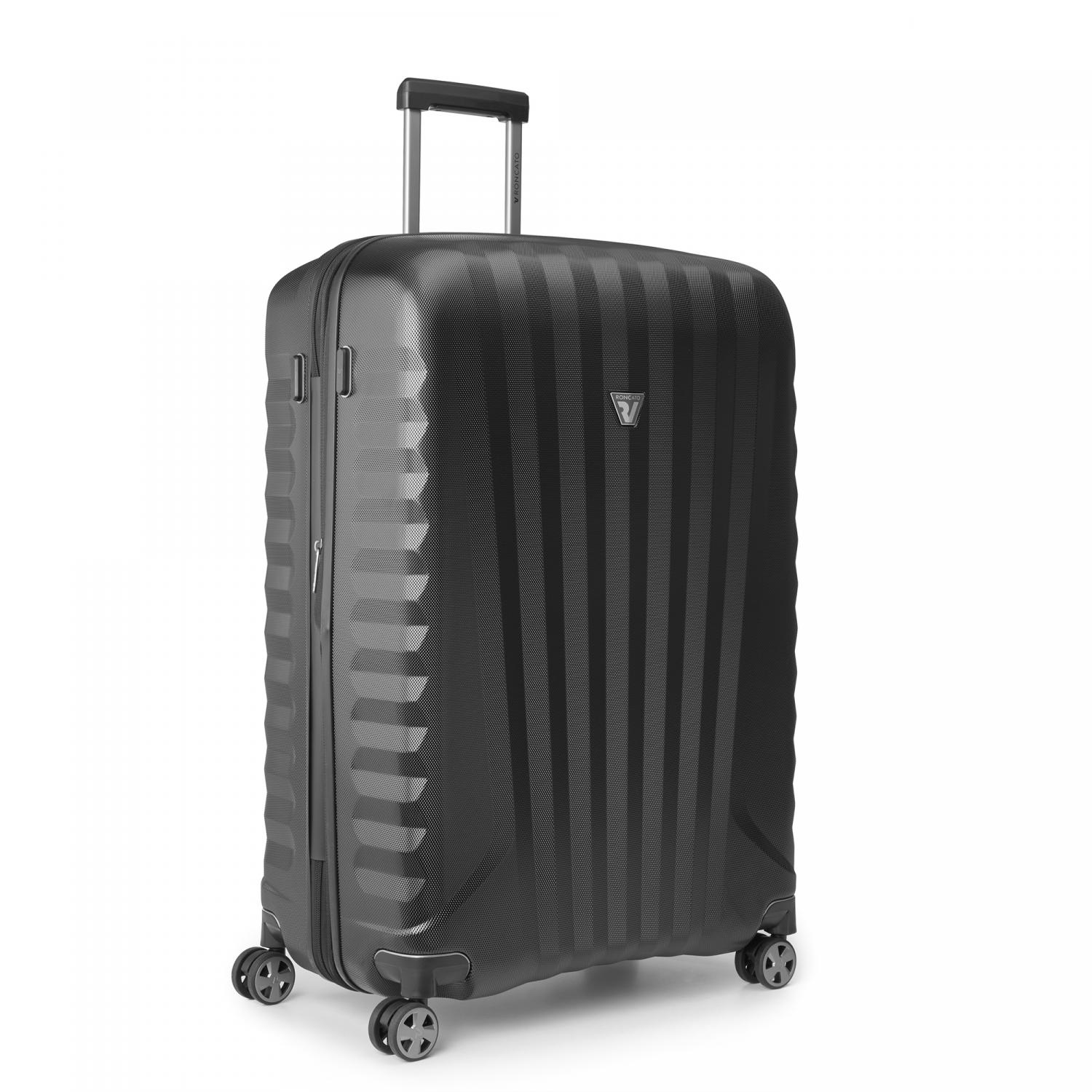 Roncato Uno Premium 3.0 Trolley Grande 80 Cm Espandibile - Nero/nero