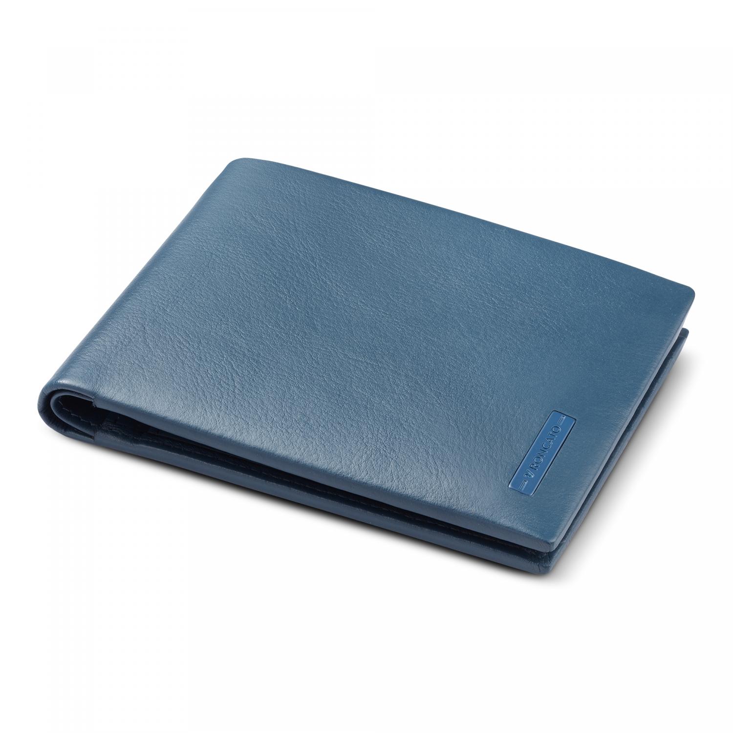 Roncato Detroit Portafoglio Uomo 9.5x12.5x1.5 Cm - Blu Denim