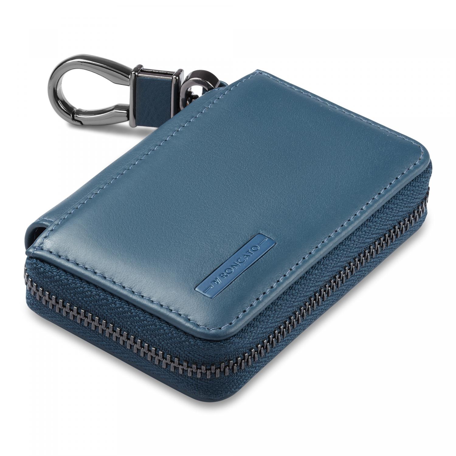 Roncato Detroit Portachiavi 14x7x2 Cm - Blu Denim