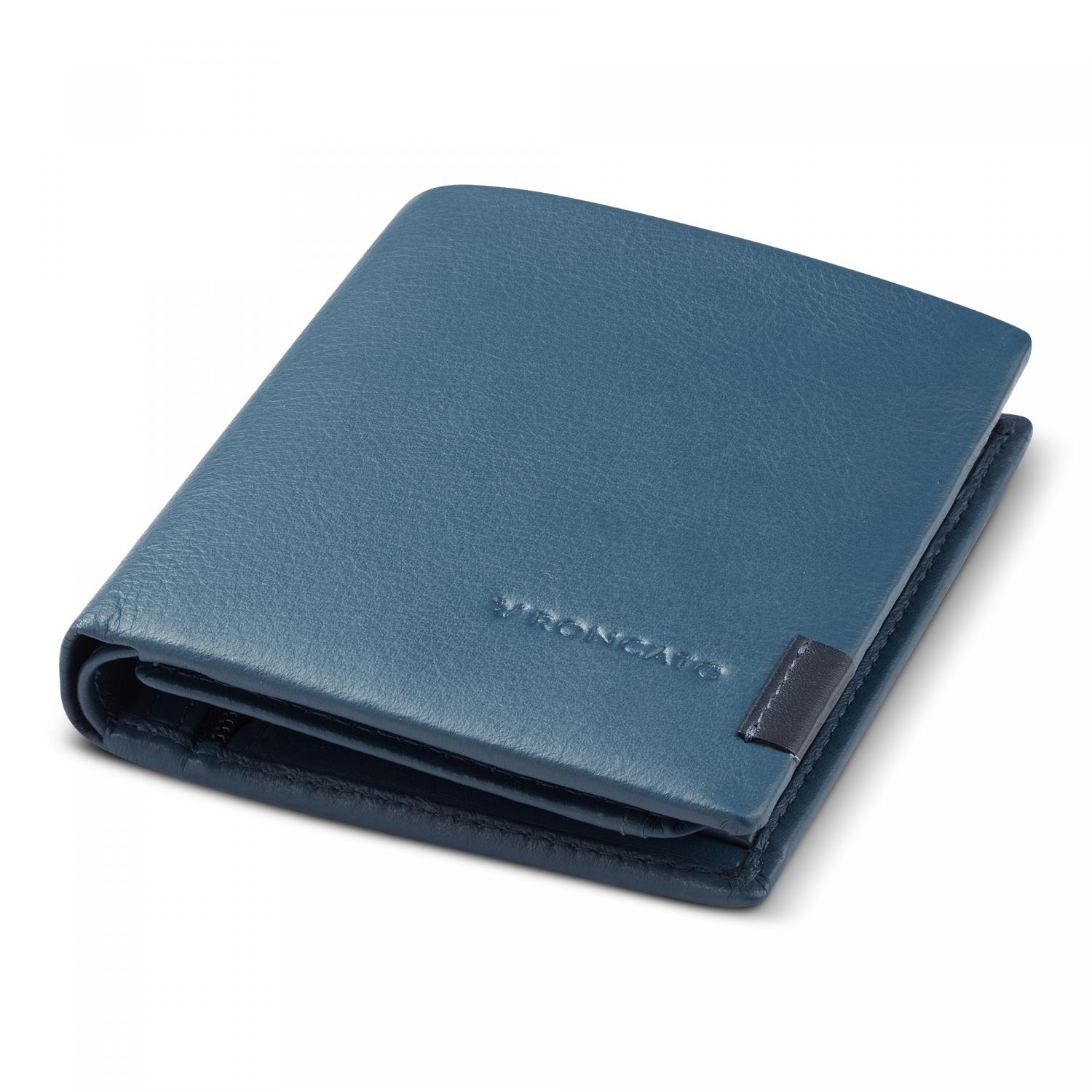 Roncato Monaco Portafoglio Uomo 10.5x9x2 Cm - Blu Denim
