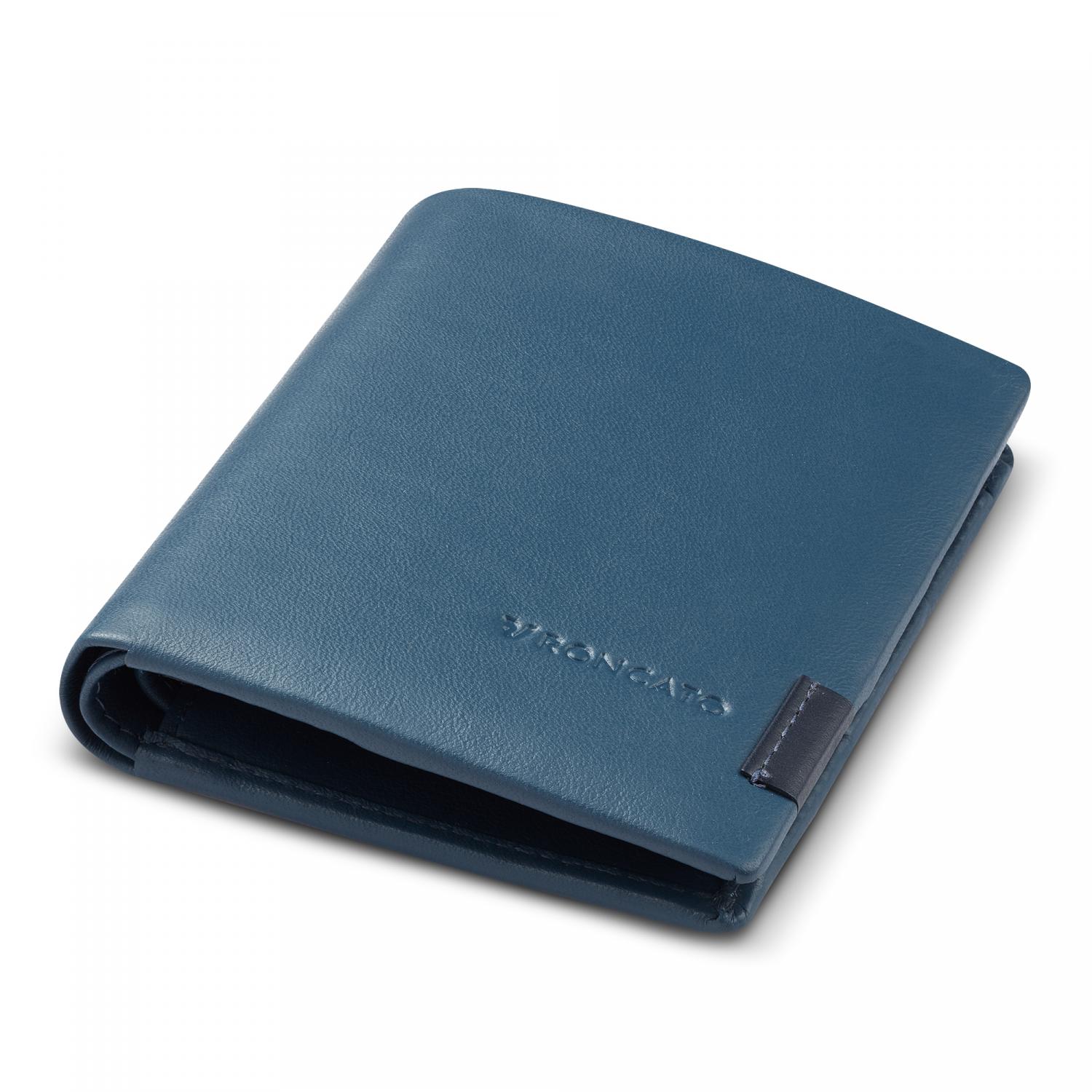 Roncato Monaco Portafoglio Uomo 11x9x2 Cm - Blu Denim
