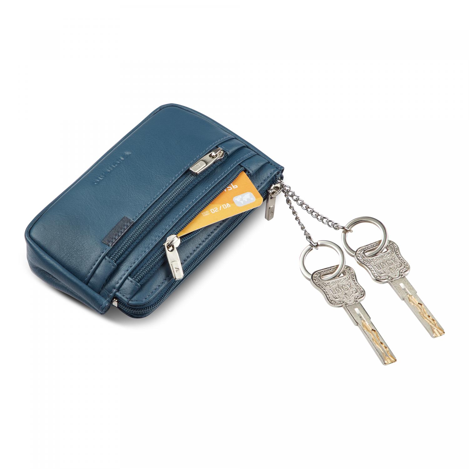 Roncato Monaco Portachiavi 8.5x13.5x3 Cm - Blu Denim