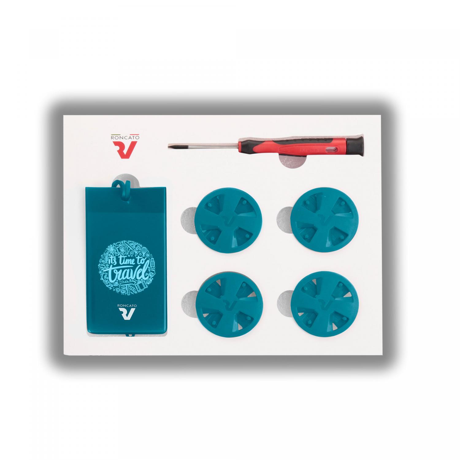 Roncato Smart Travel Kit Personalizzazione Trolley - Azzurro Cielo