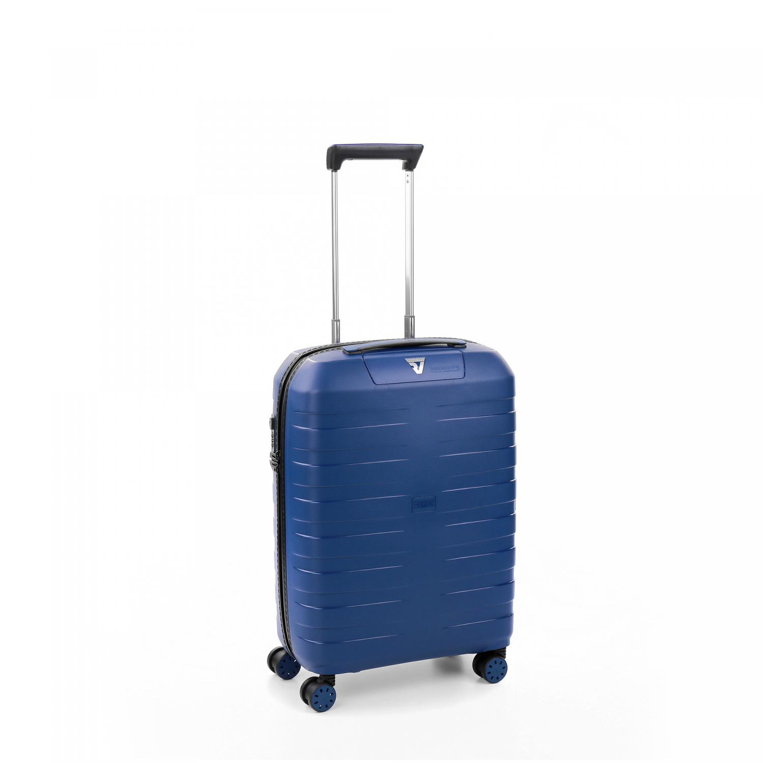 Roncato Box 4.0 Trolley Bagaglio A Mano 55x40x20/23 Cm Espandibile - Blu Navy