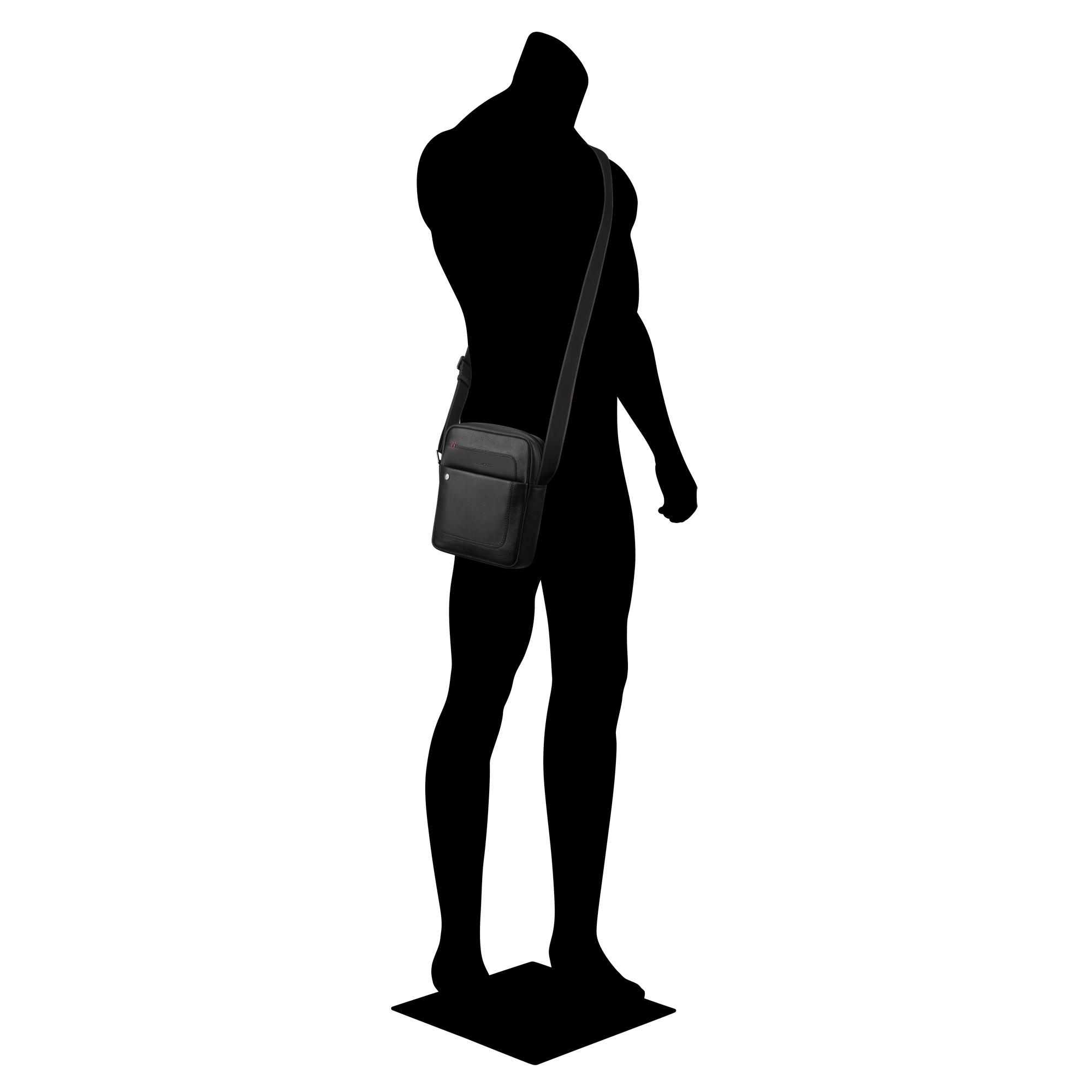 ALASKA Bandolera de hombre 19x22x5 cm - Negro