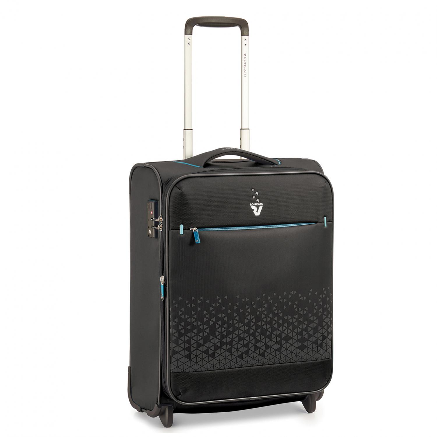 CROSSLITE Valise cabine 2 roues 55x40x20/23 cm Extensible - Noir