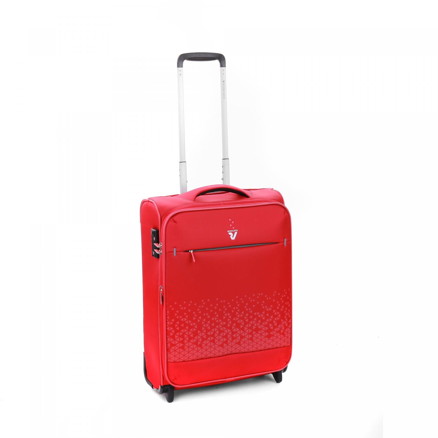 Roncato Crosslite Trolley Bagaglio A Mano 2 Ruote 55x40x20/23 Cm Espandibile - Rosso