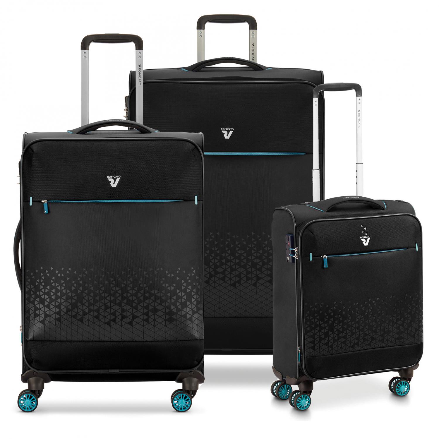 CROSSLITE SET VALIGIE (Grande, Medio, Cabina) - Nero