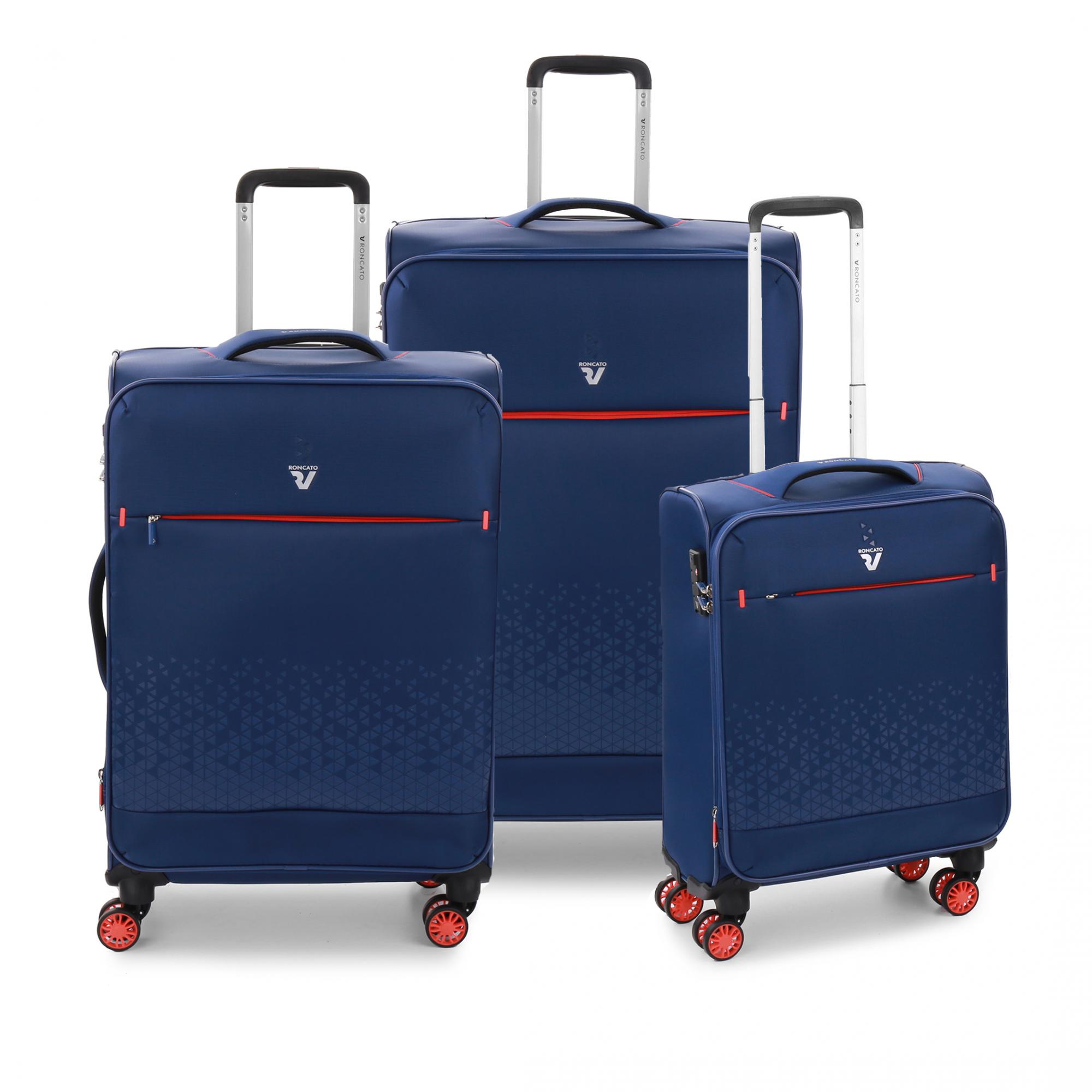 CROSSLITE SET DE VALISES (Grande, Moyenne, Cabine) - Bleu