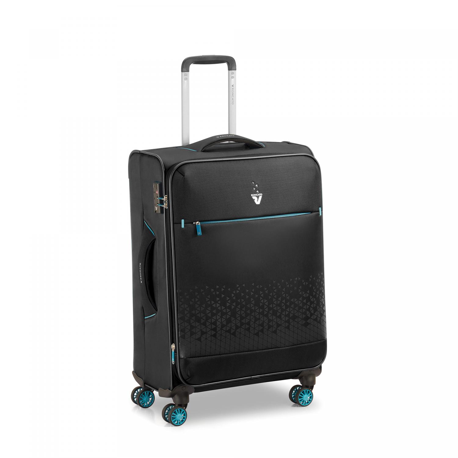 Roncato Crosslite Trolley Medio 65 Cm Espandibile - Nero