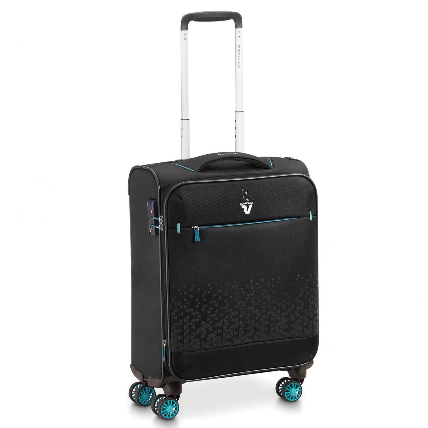 CROSSLITE Trolley bagaglio a mano 55x40x20/23 cm Espandibile - Nero