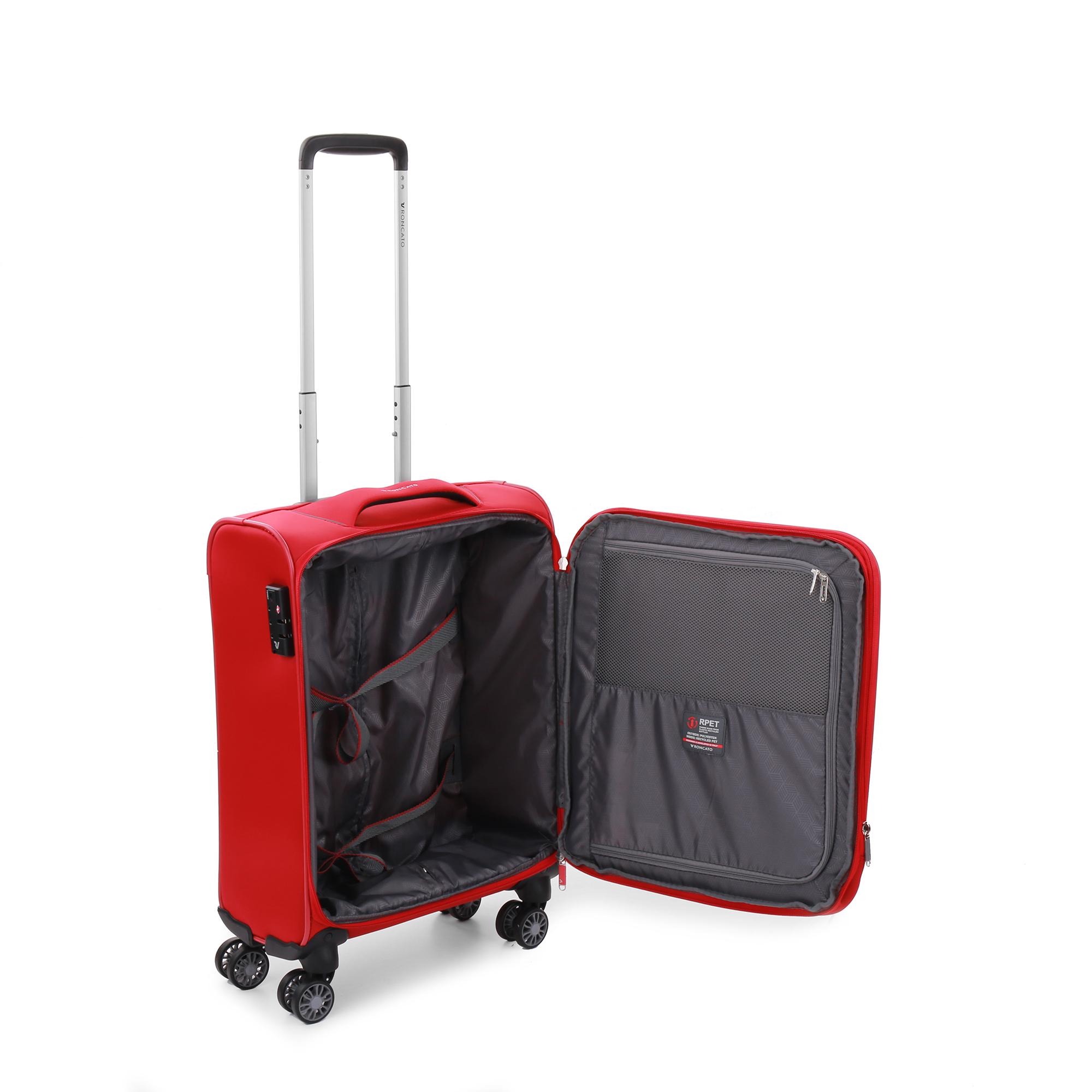CROSSLITE Valise cabine 55x40x20/23 cm Extensible - Rouge