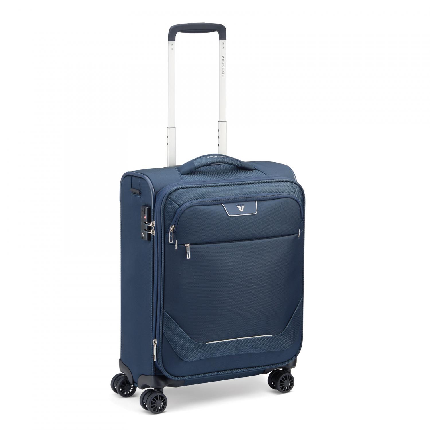 JOY Trolley bagaglio a mano 55x40x20/23 cm Espandibile - Blu Notte
