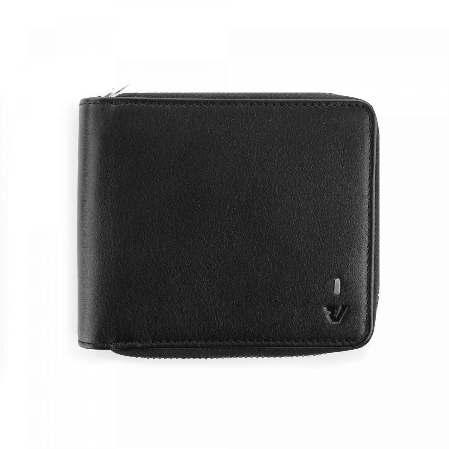 PE-TAORMINA Cartera de hombre 12.2x10x1.5 cm - Negro/Gris