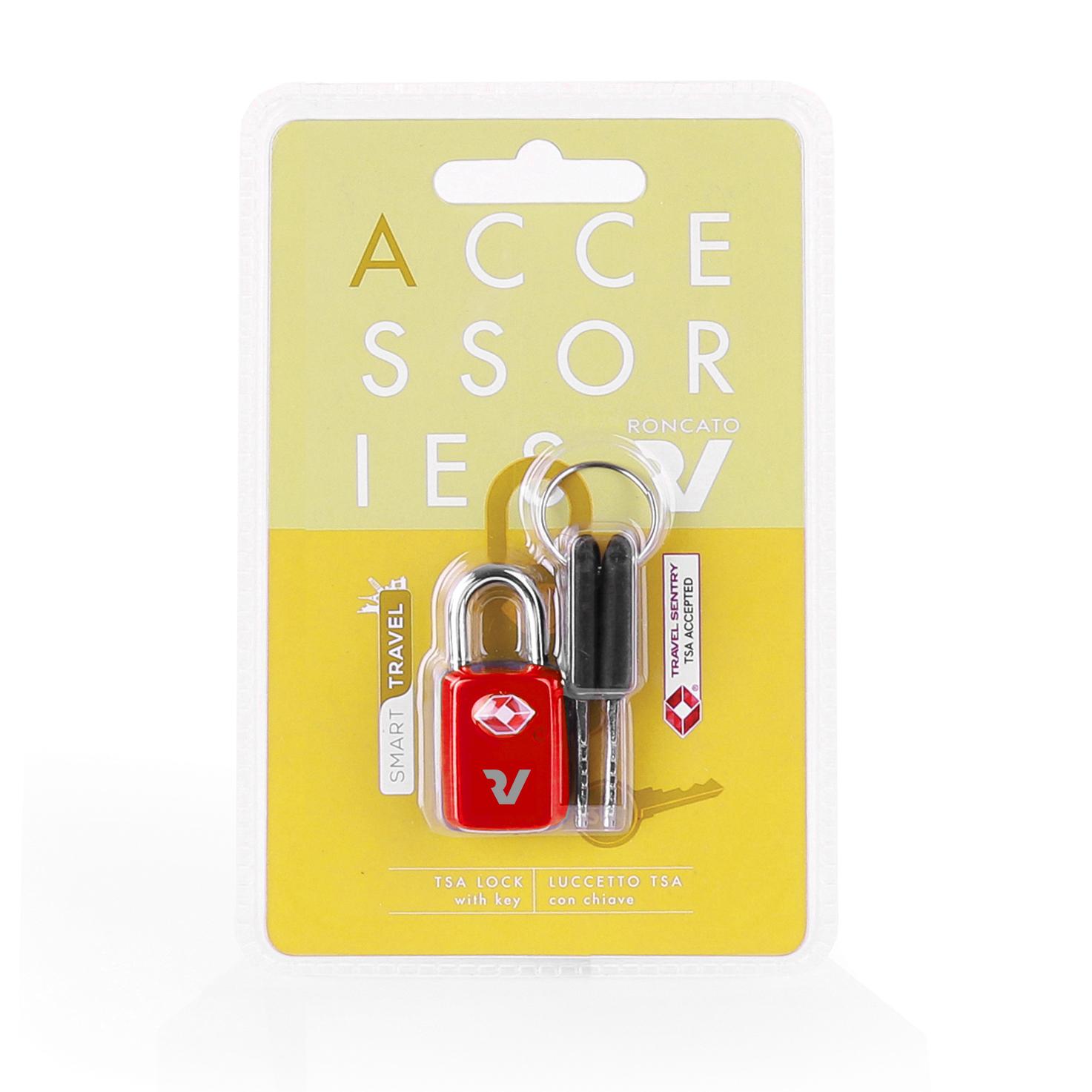 SMART TRAVEL Lucchetto tsa c/chiave - Rosso
