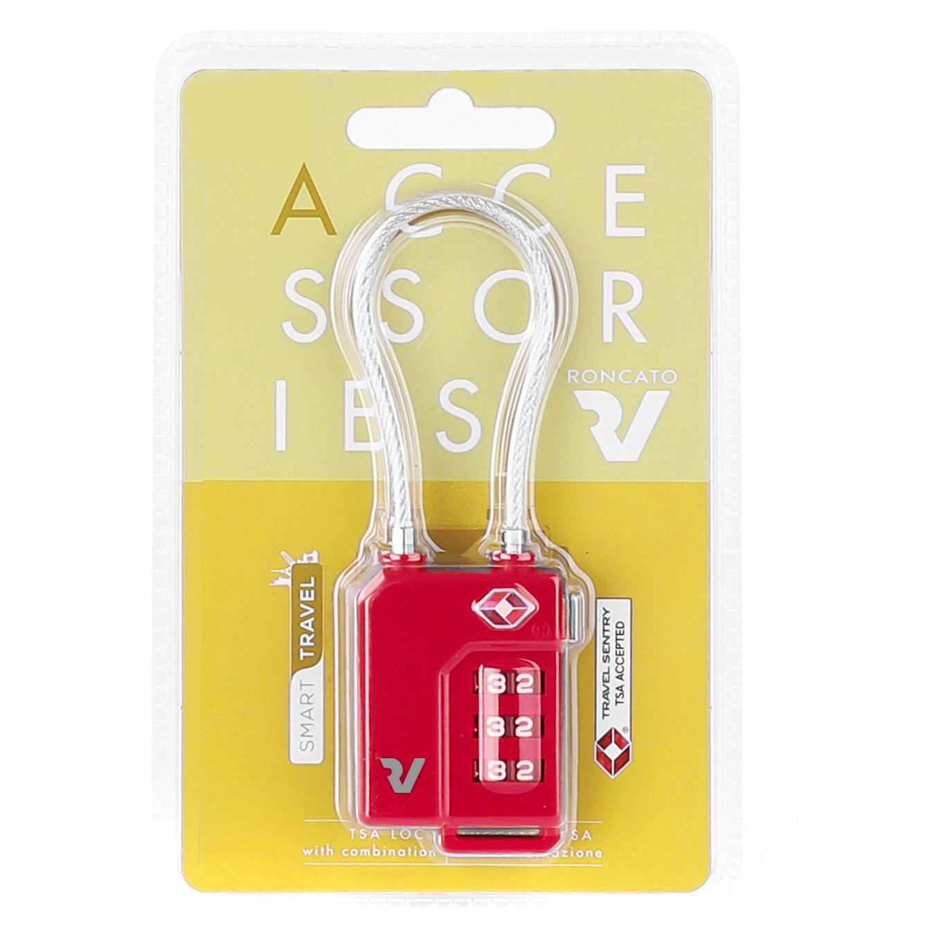 SMART TRAVEL Candado a combinación tsa con cable - Rojo