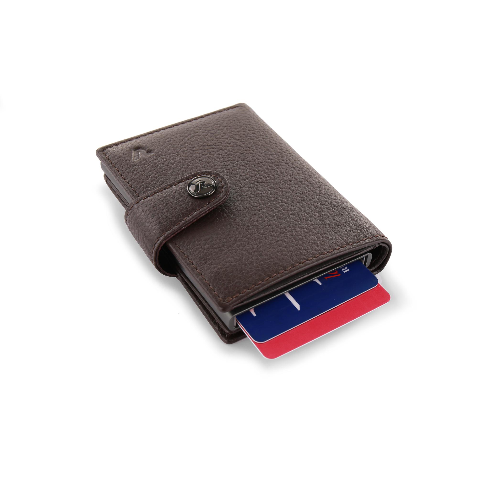 IRON 4.0 Porte-cartes 7.5x10.5x2 cm - Marron