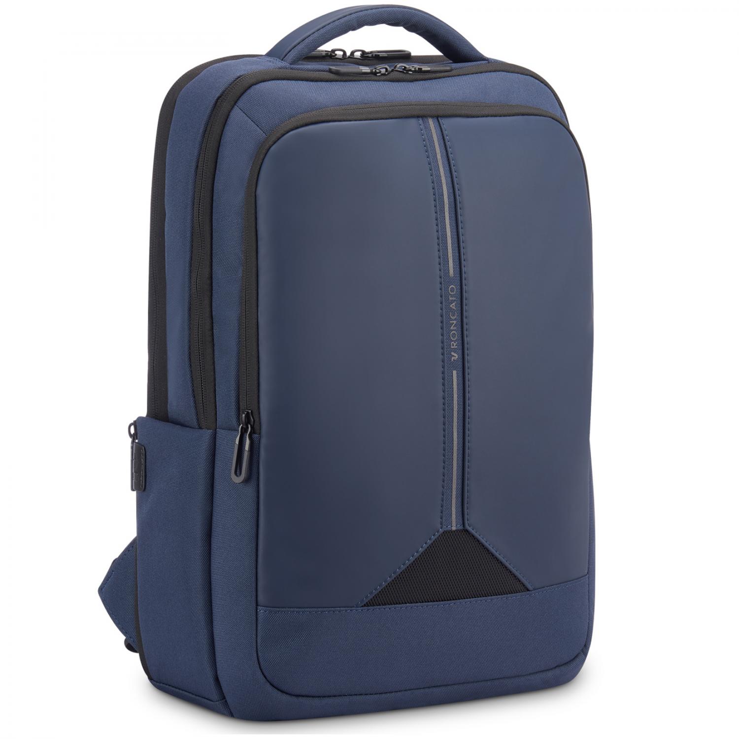 CLAYTON Sac à dos de travail avec compartiment pour ordinateur 17 -  48x33x18 cm - Bleu nuit
