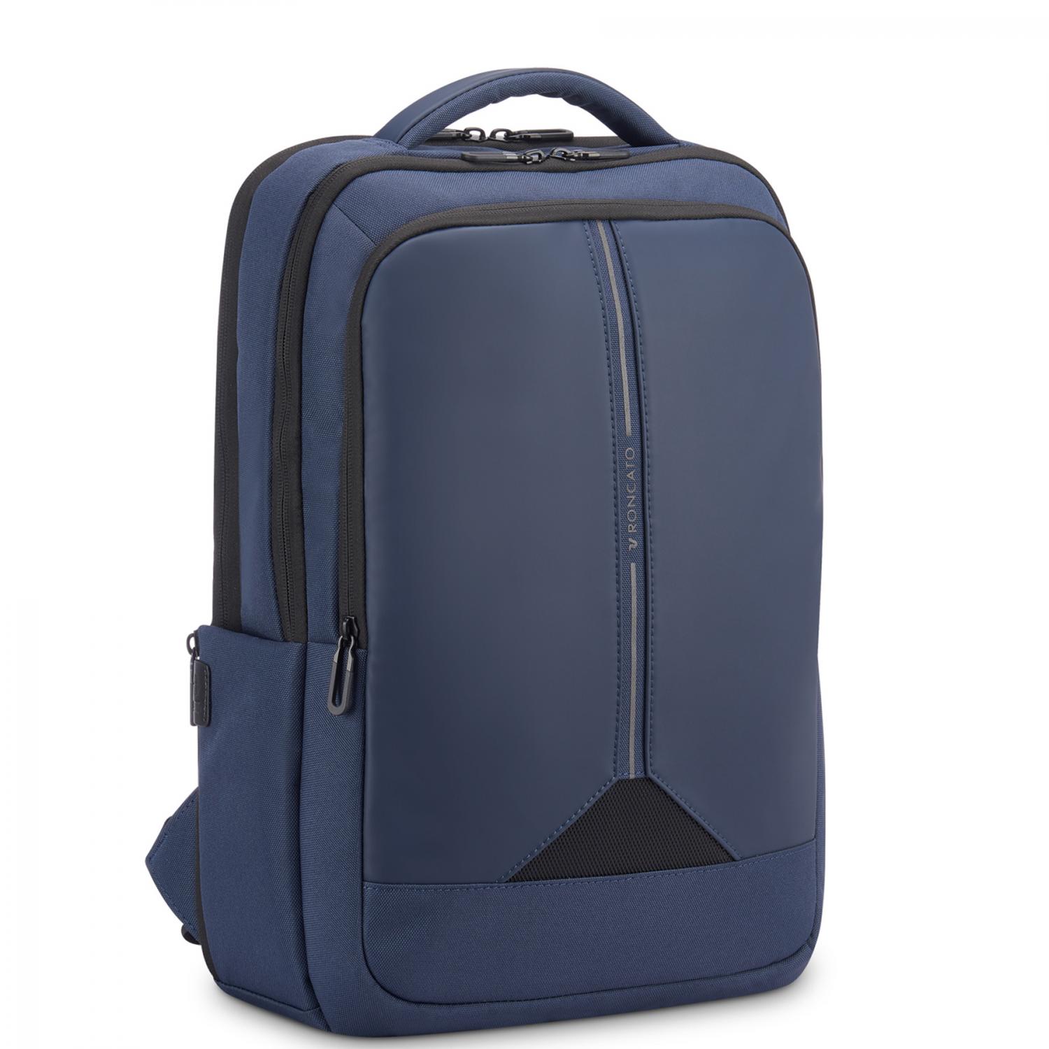 CLAYTON Sac à dos de travail avec compartiment pour ordinateur 15.6 -  44x31x15 cm - Bleu nuit