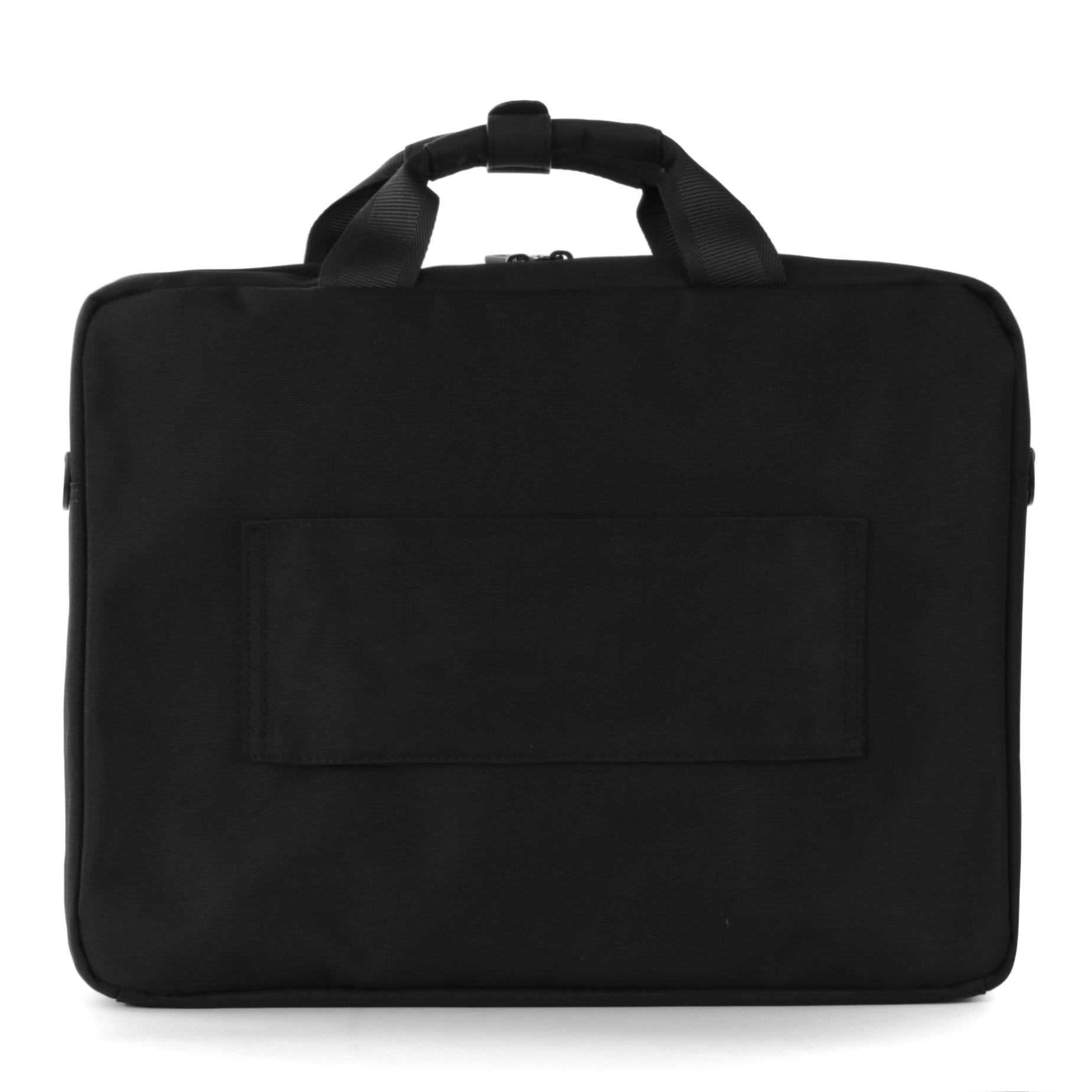 CLAYTON Sacoche pour ordinateur avec compartiment pour ordinateur 15.6 - 30x40x10 cm - Noir