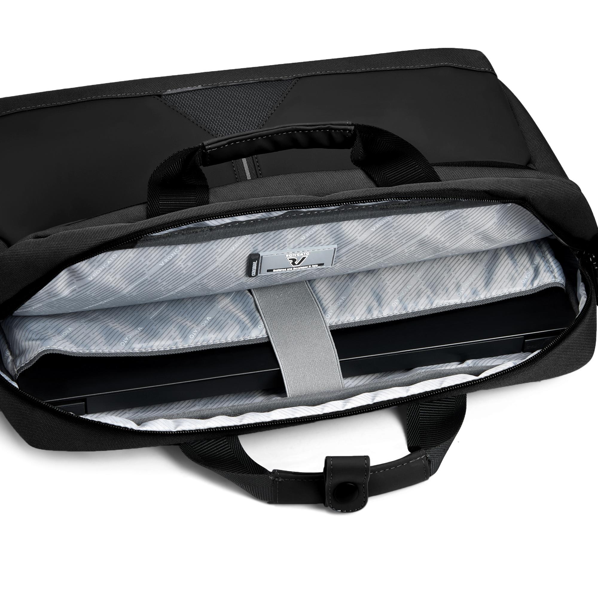 CLAYTON Sacoche pour ordinateur avec compartiment pour ordinateur 15.6 - 30x40x10 cm - Noir